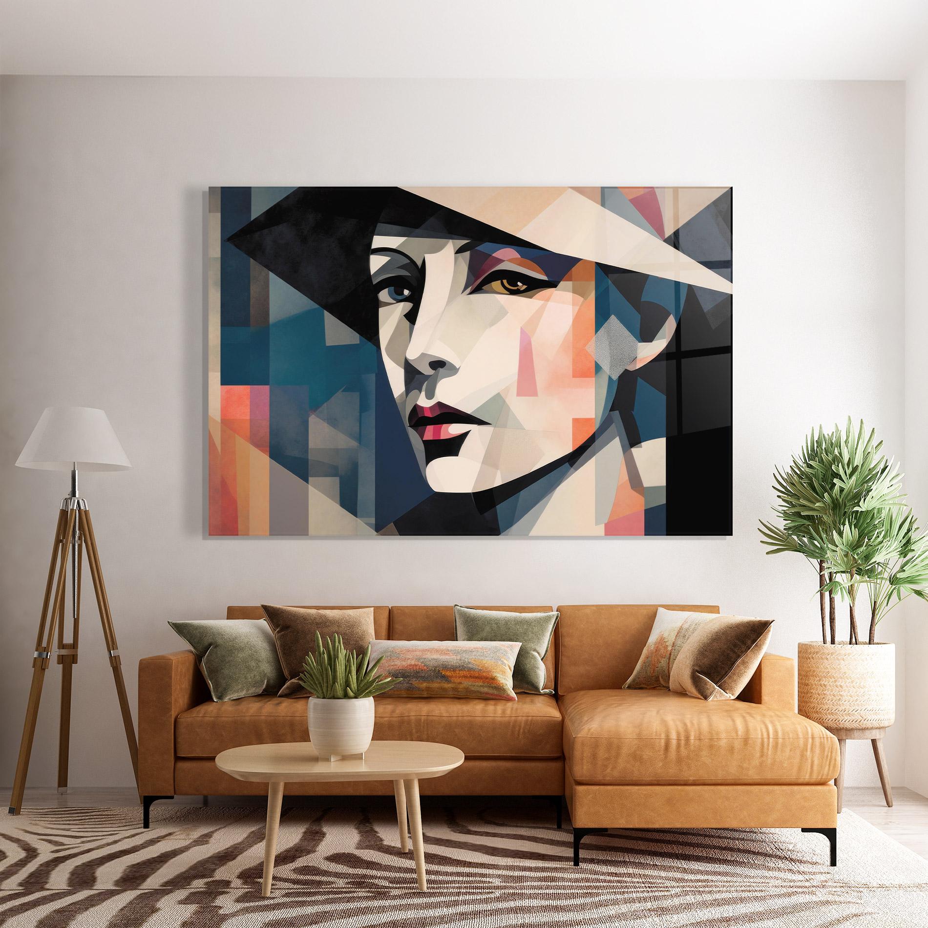 Glasbild Chicago Portrait mockup 7