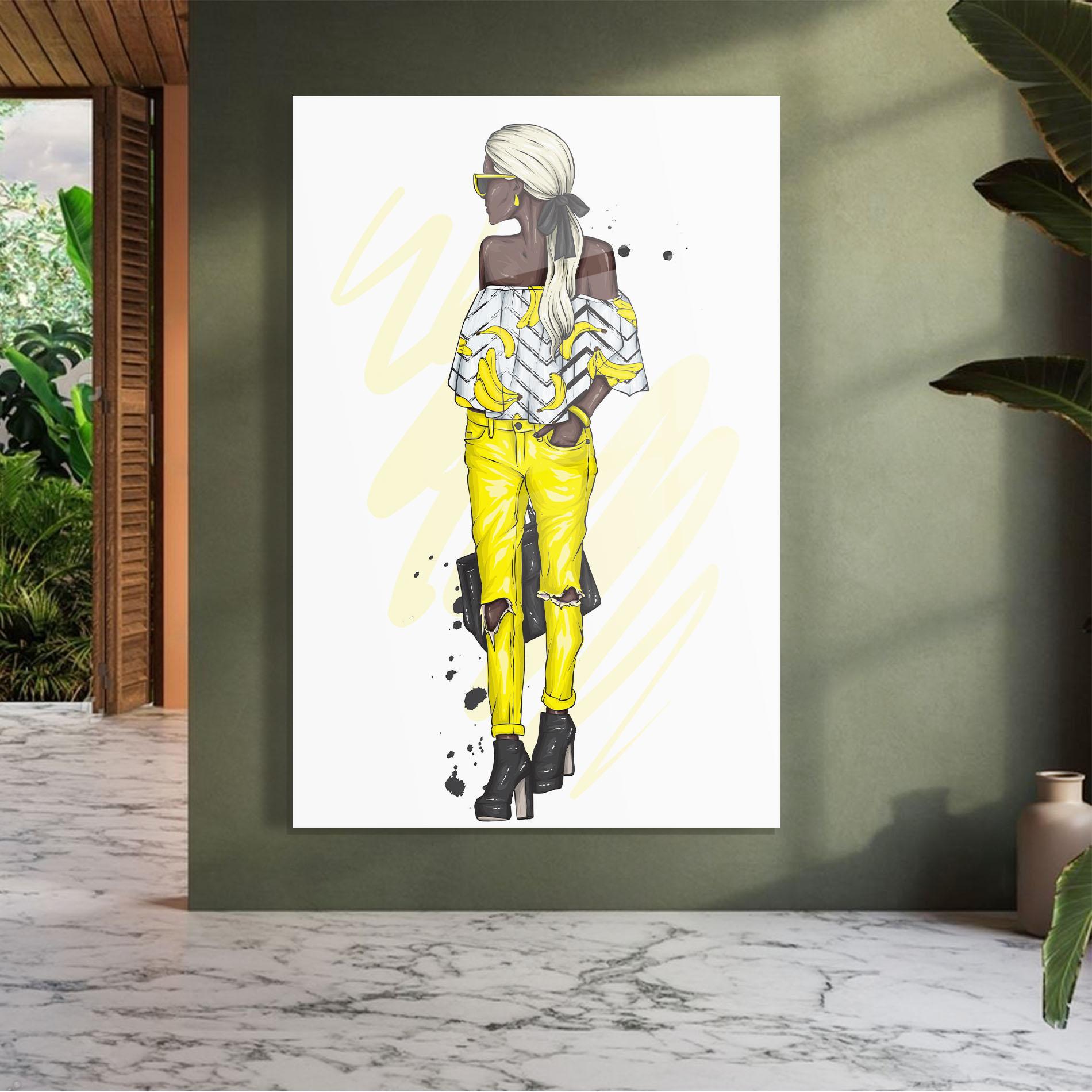 Glasbild Banana Blouse mockup 7