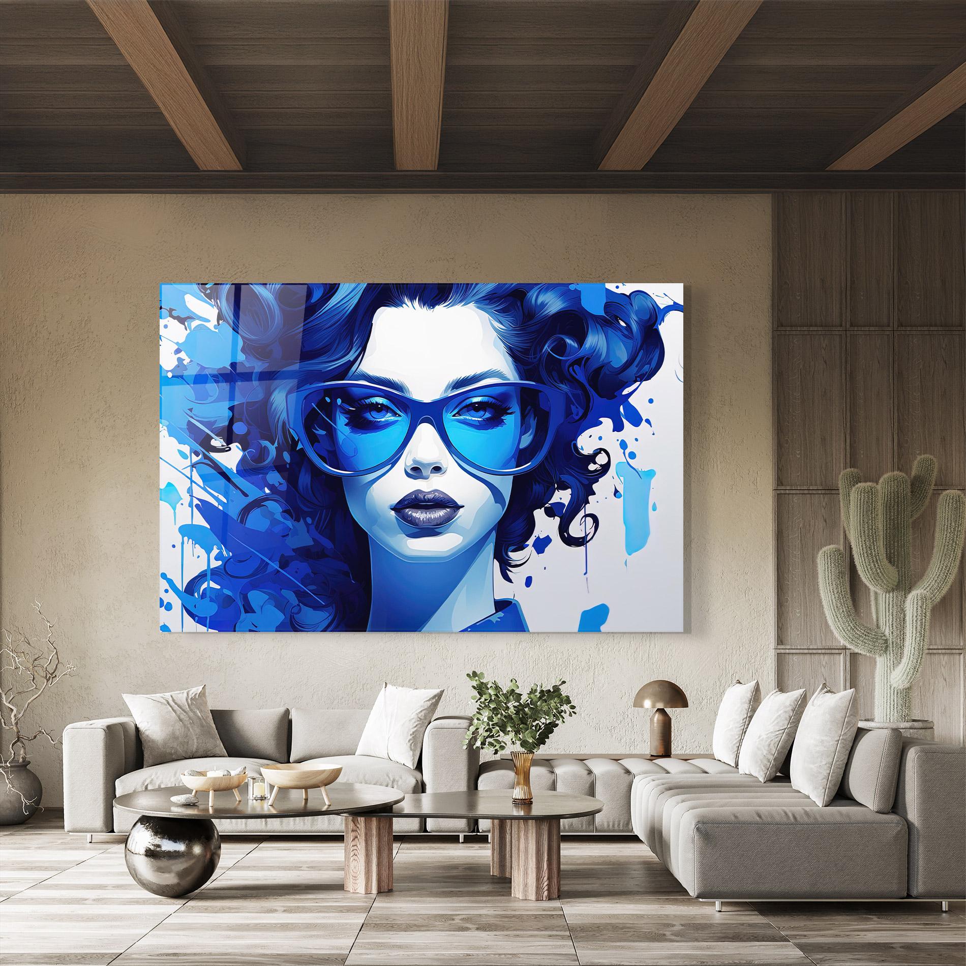 Glasbild Big Blue Glasses mockup 8