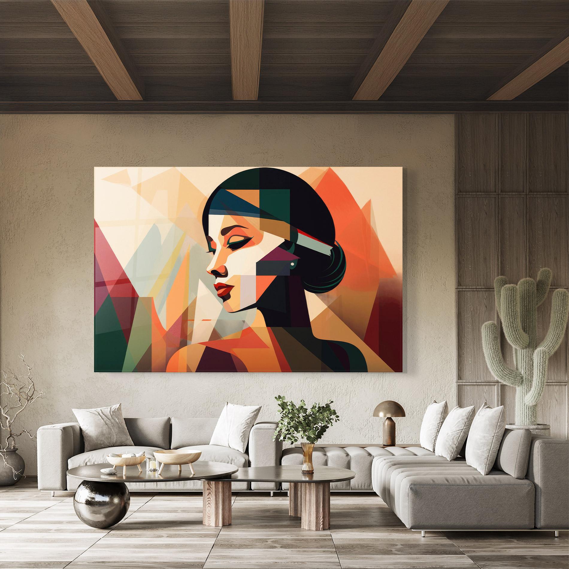 Glasbild Bold Shapes Lines mockup 8