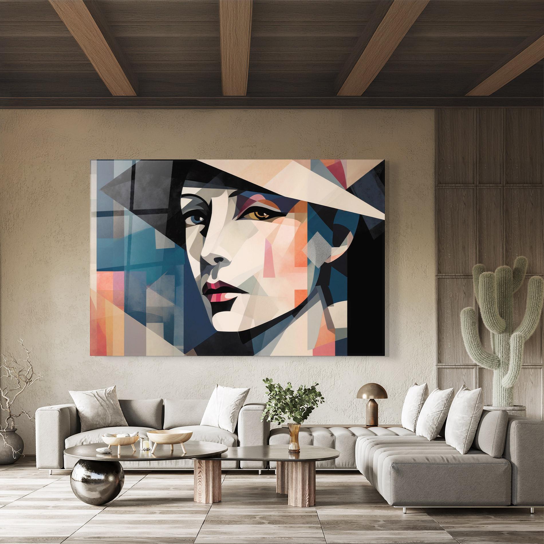 Glasbild Chicago Portrait mockup 8