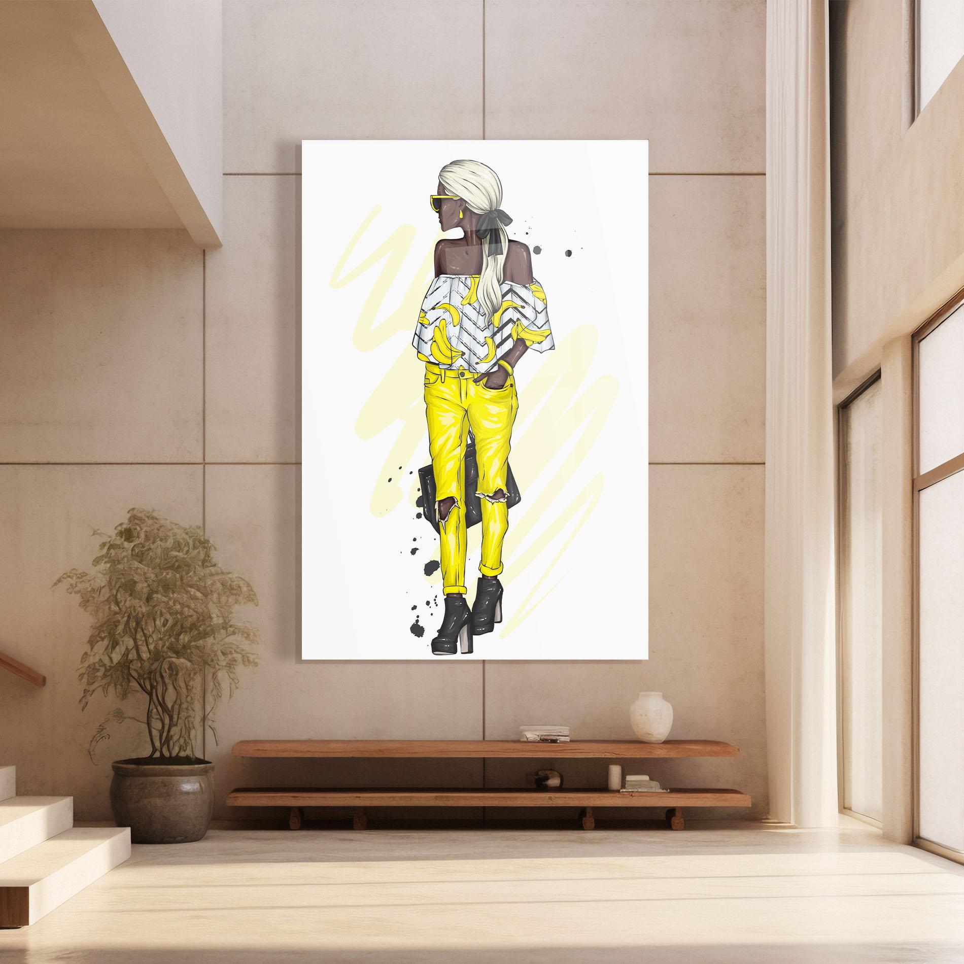 Glasbild Banana Blouse mockup 8