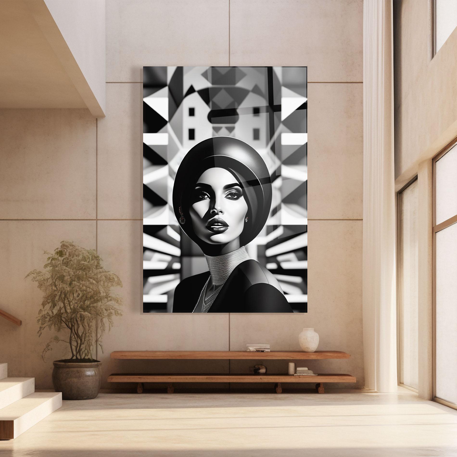 Glasbild Big Black Hat mockup 8