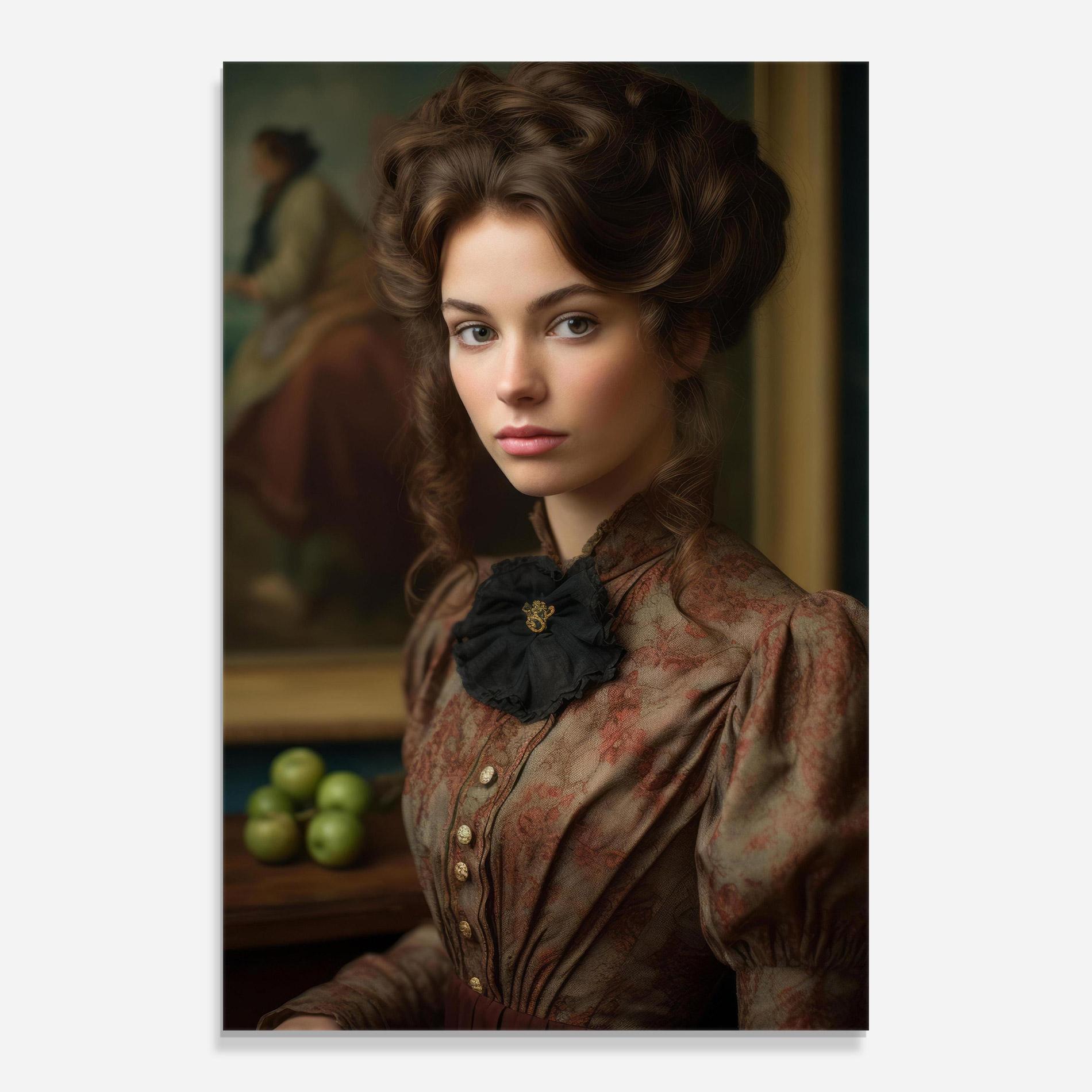 Glasbild Green Vintage Apple mockup 0