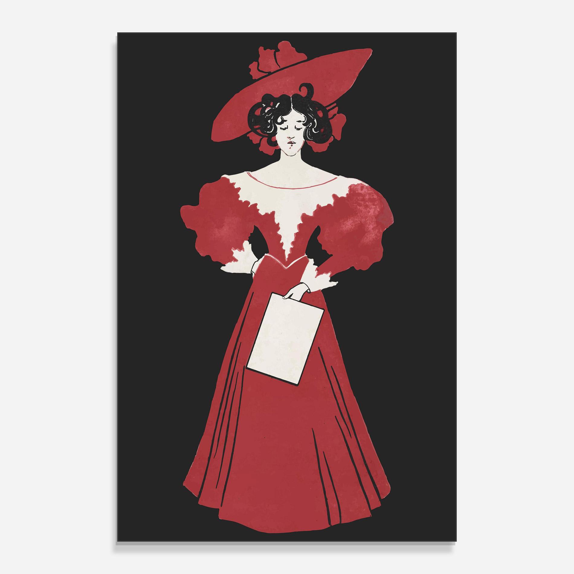 Glasbild Old Red Dress mockup 0