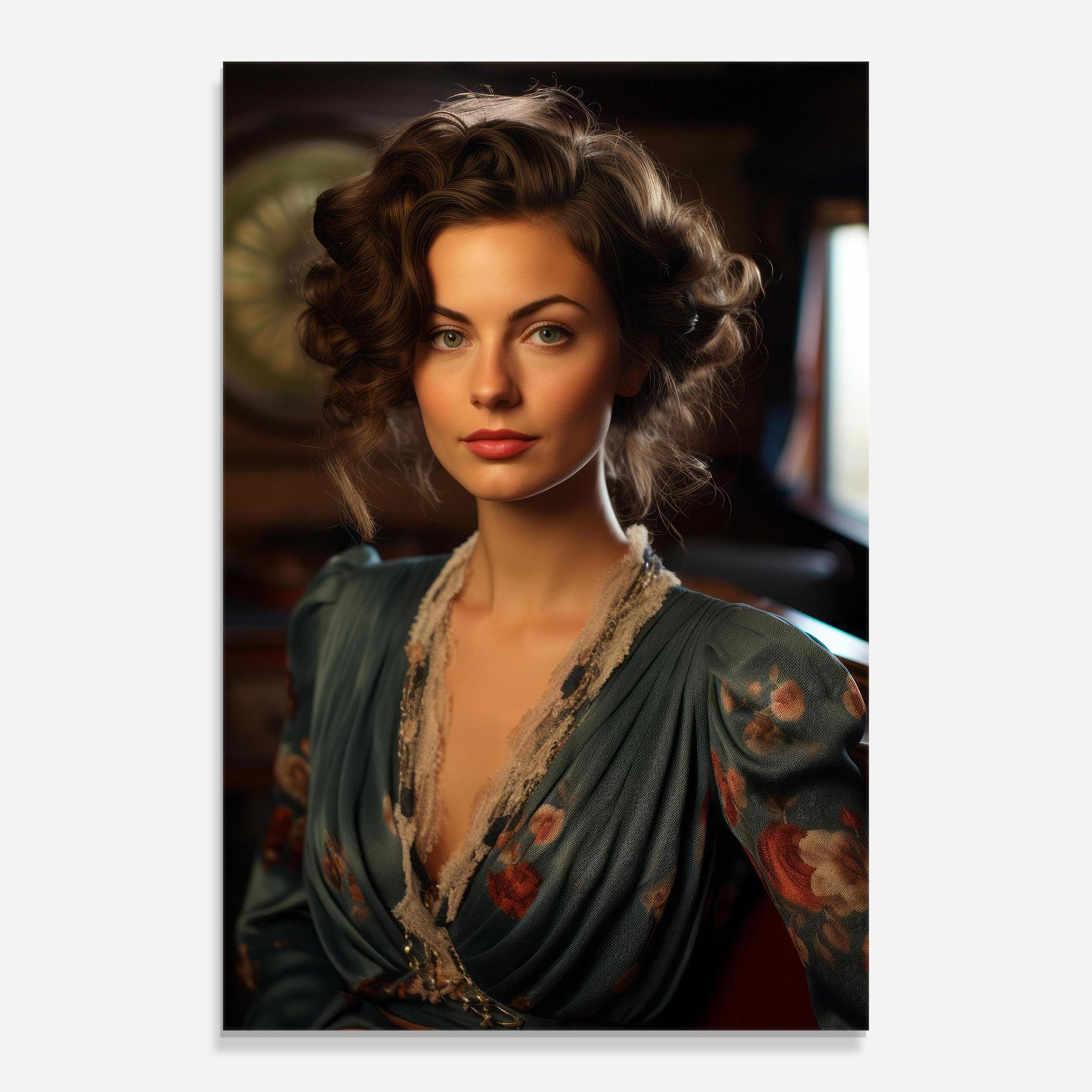 Glasbild Pink Flowers Dress mockup 0