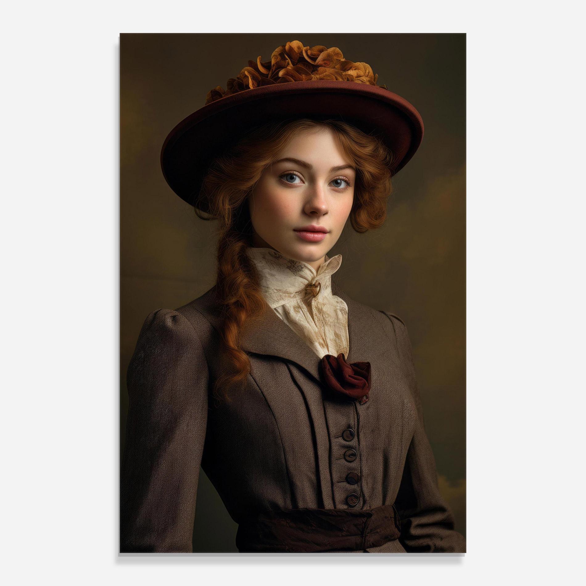 Glasbild Red Orange Hat mockup 0