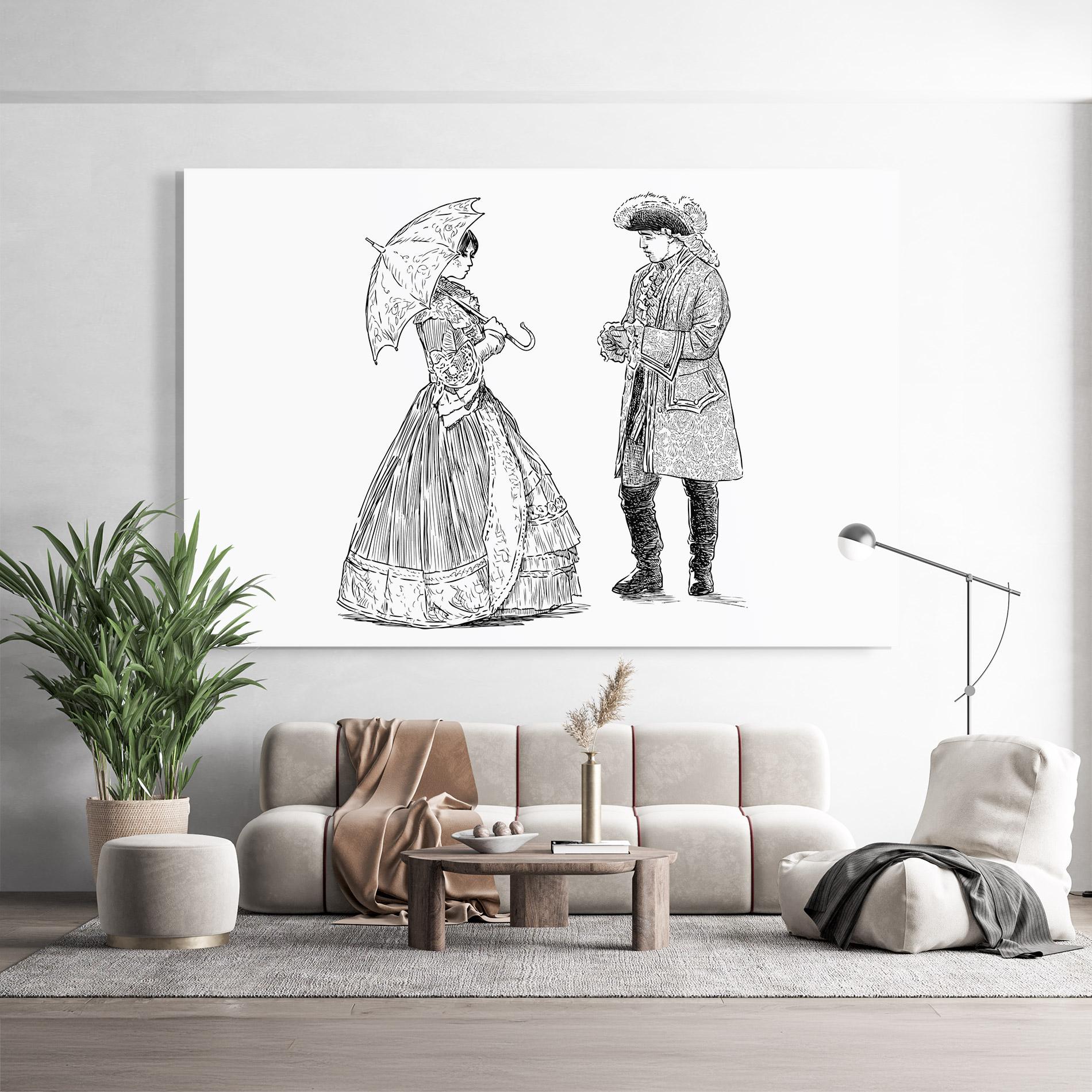 Glasbild Century Couple mockup 9