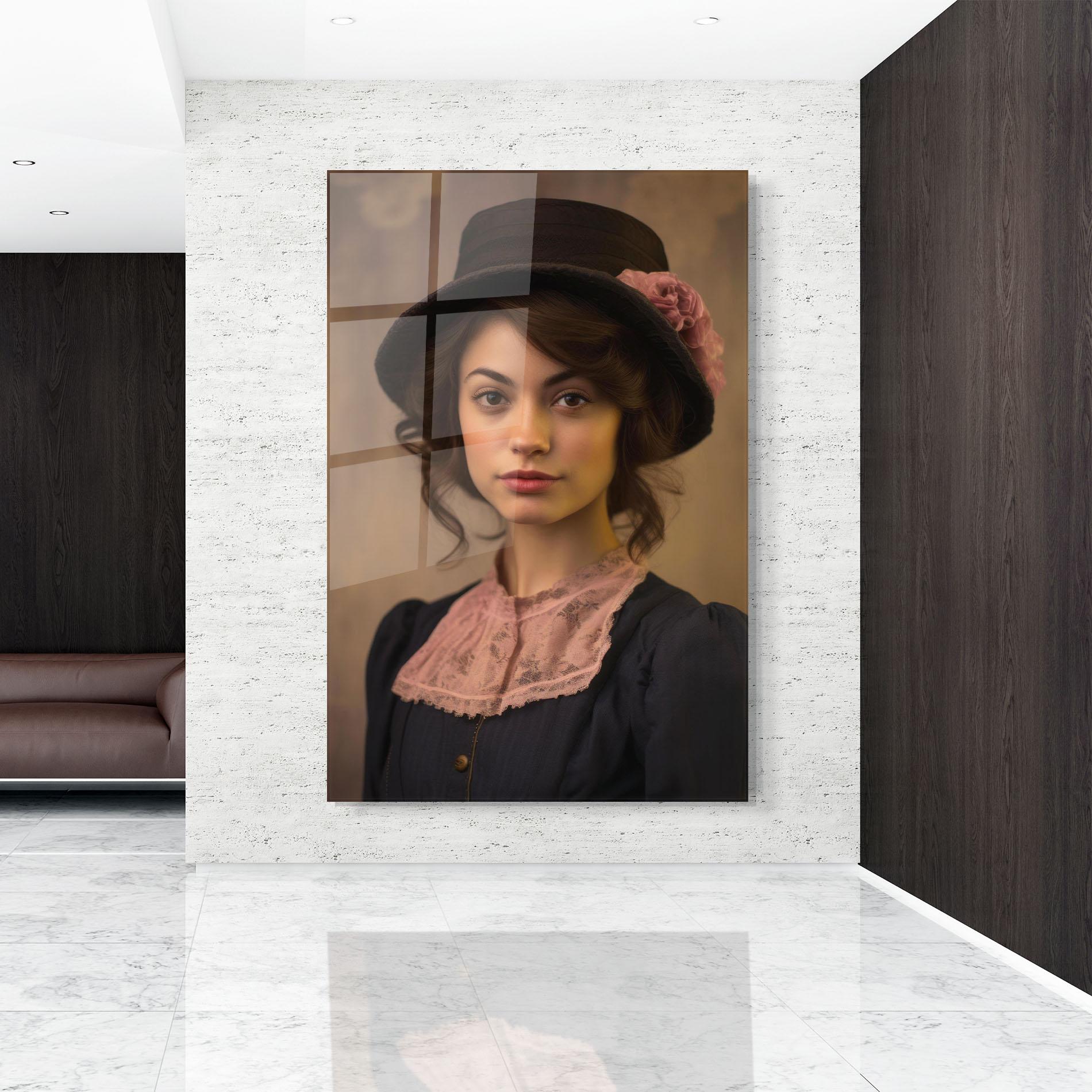 Glasbild Dark Blue Dress mockup 9