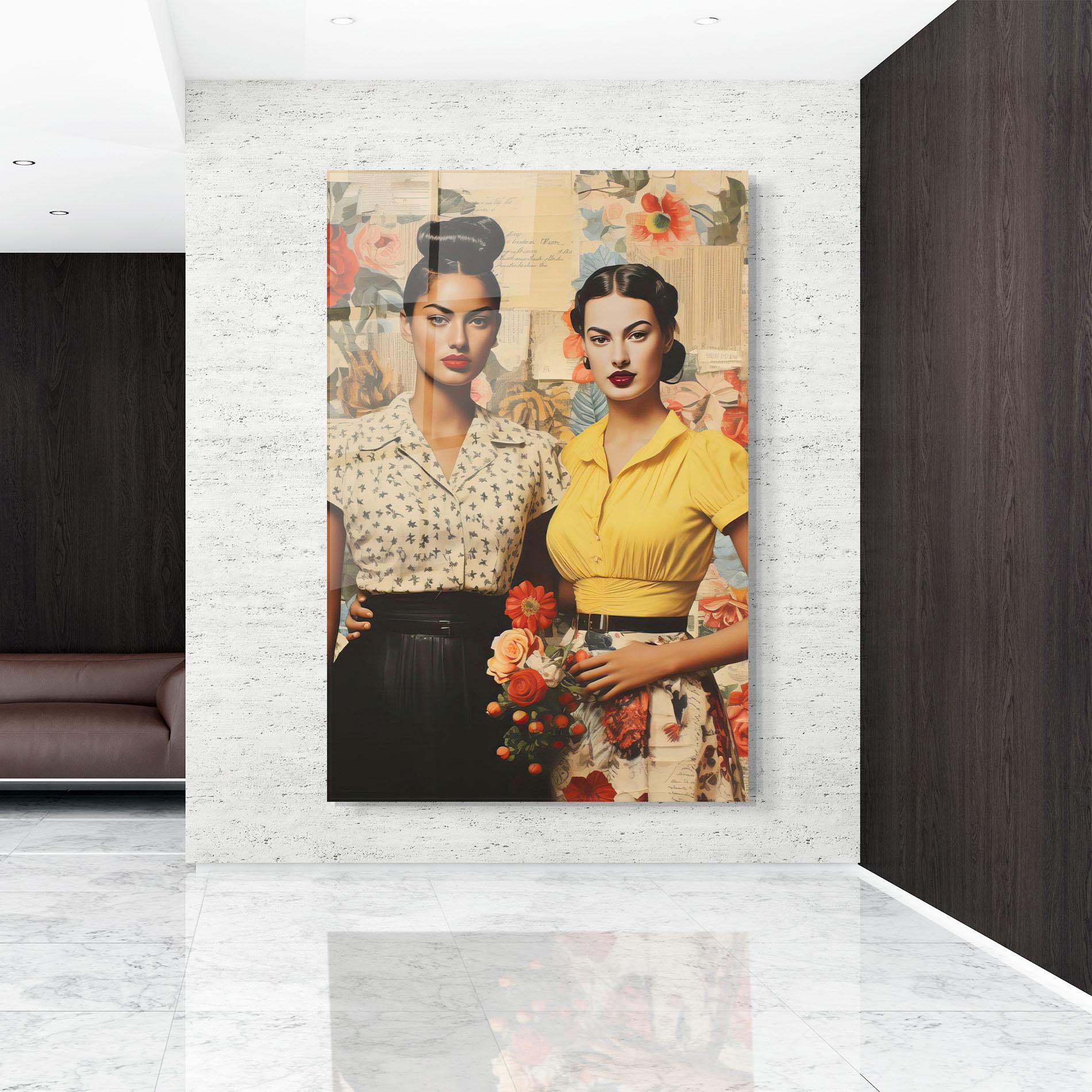 Glasbild Friendship Vintage Power mockup 9