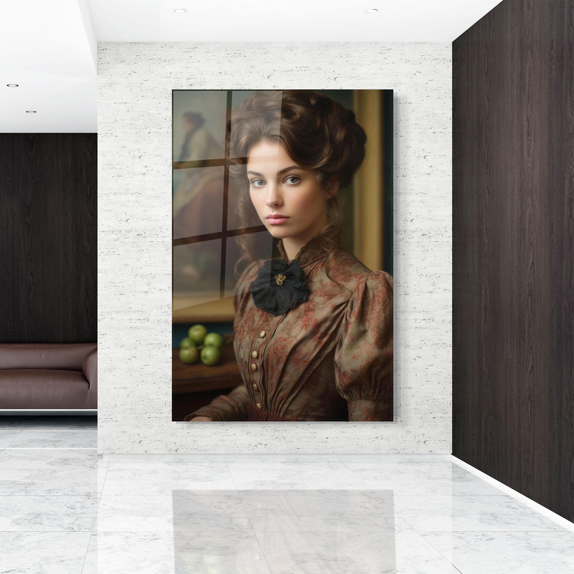 Glasbild Green Vintage Apple mockup 9