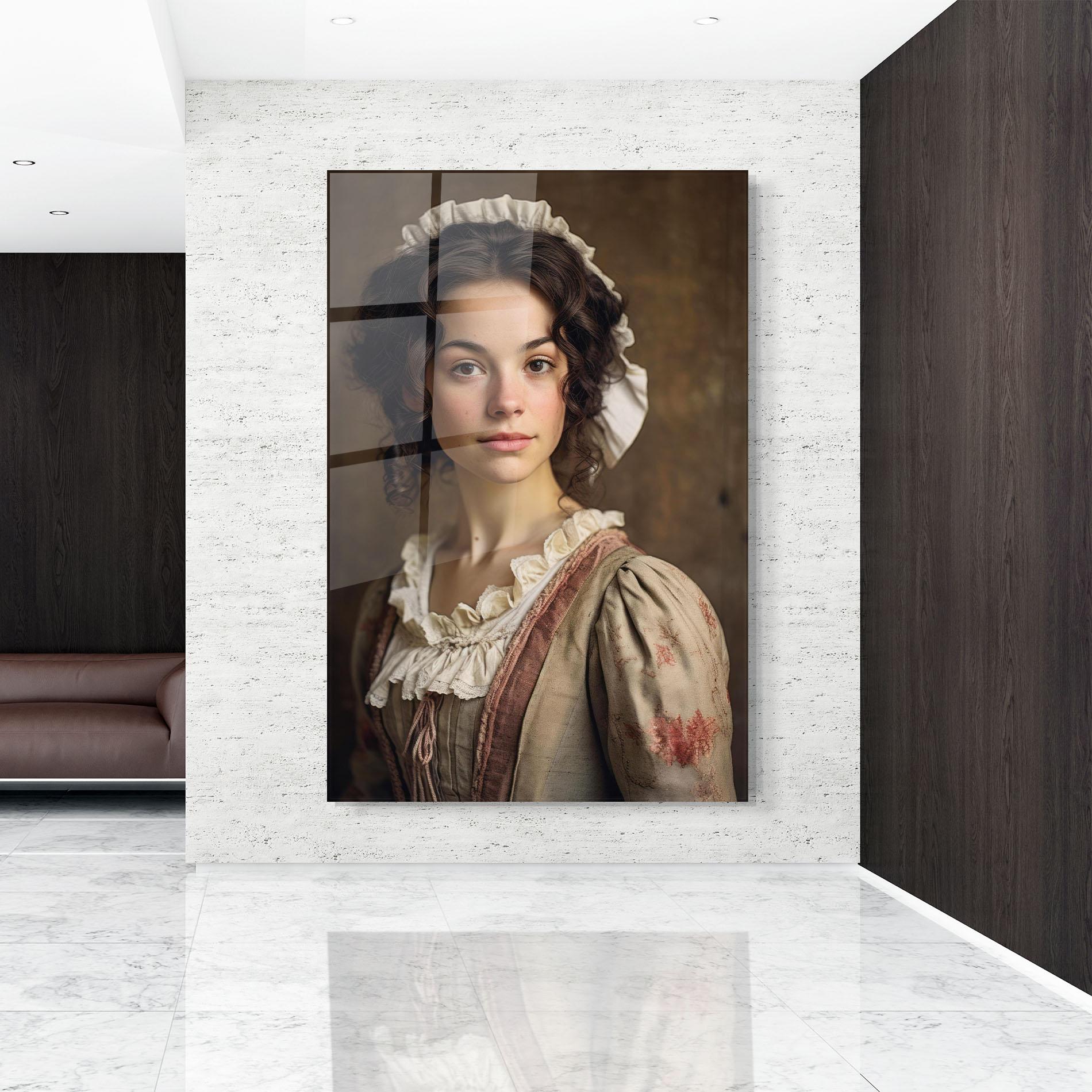 Glasbild Light Green Dress mockup 9