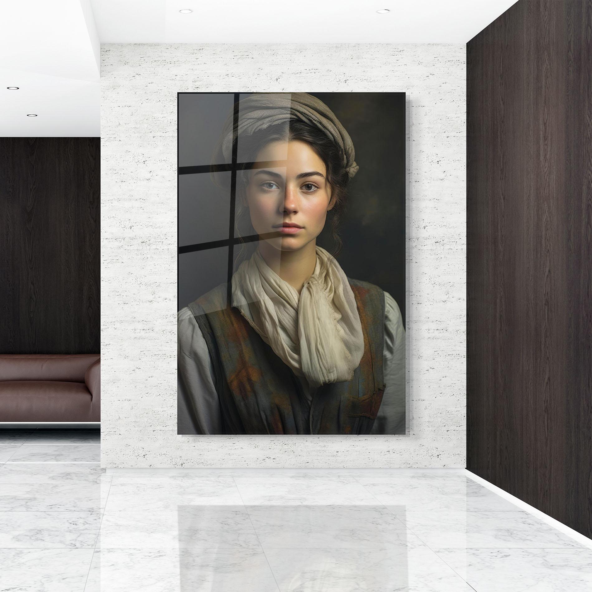 Glasbild Vintage Pink Lips mockup 9