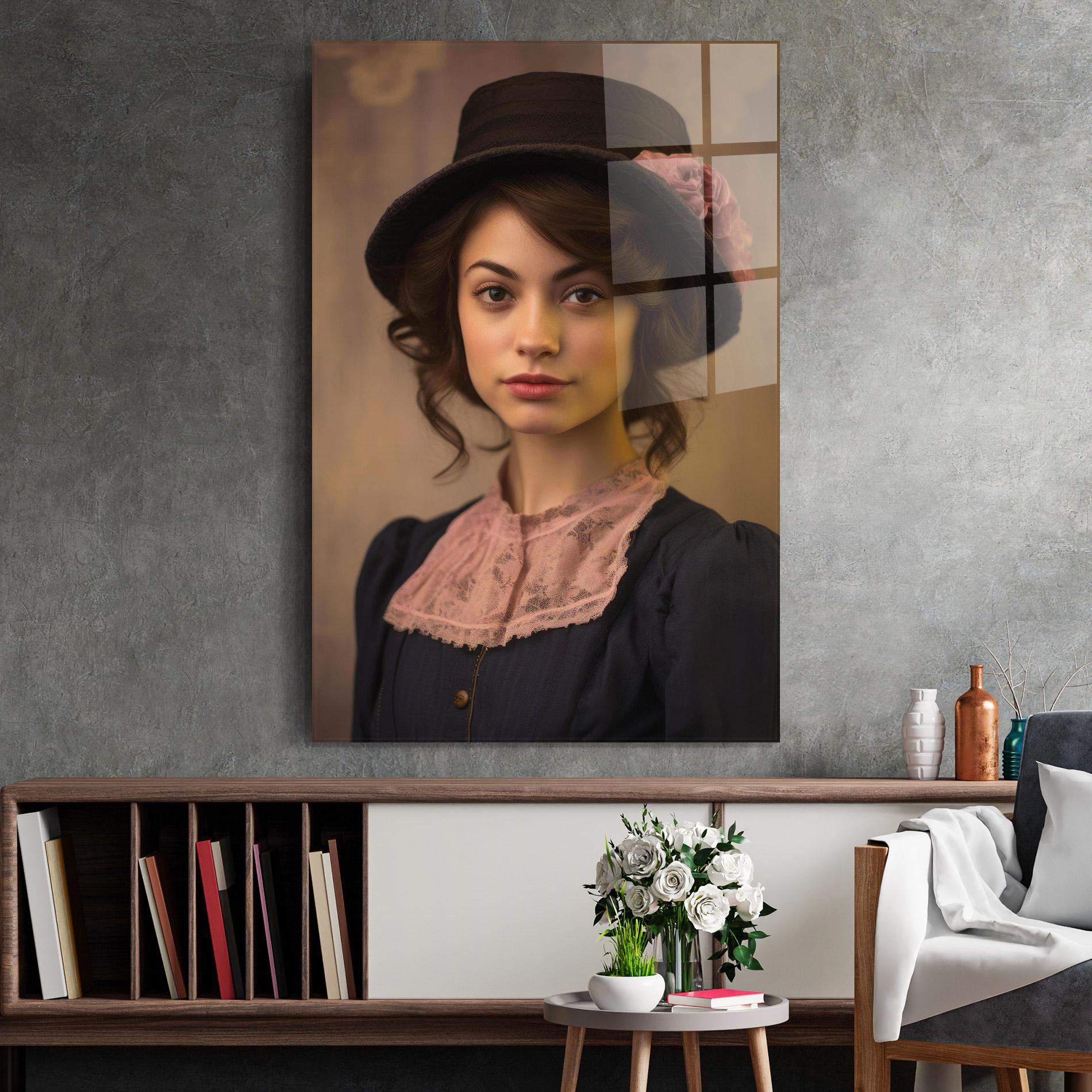 Glasbild Dark Blue Dress mockup 2