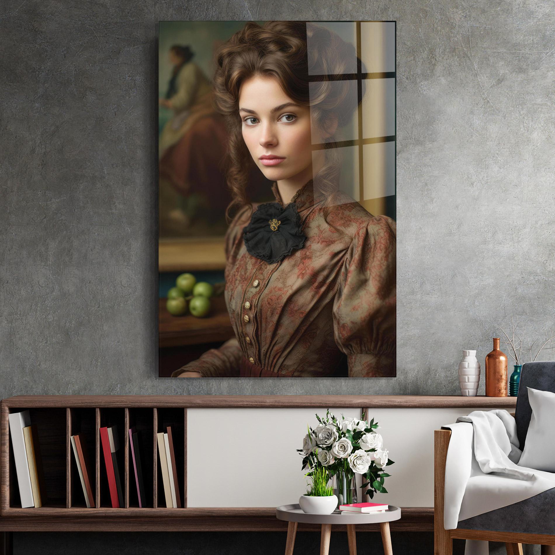 Glasbild Green Vintage Apple mockup 2