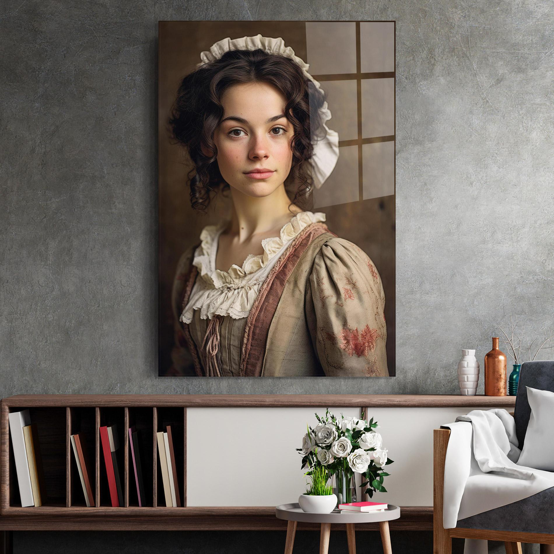 Glasbild Light Green Dress mockup 2