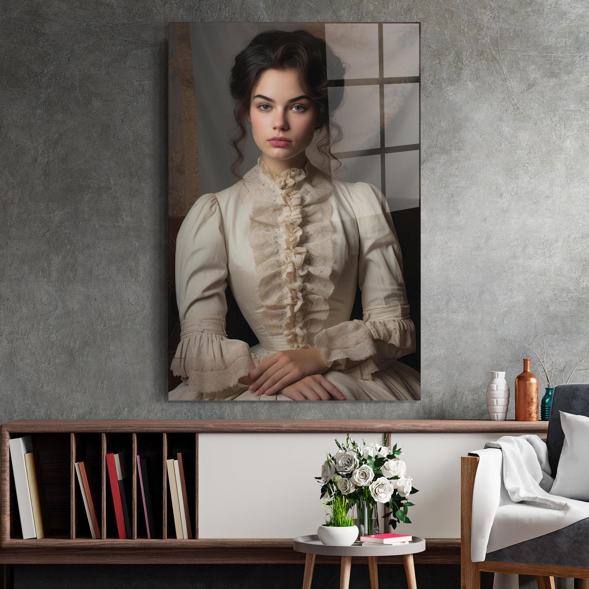 Glasbild Pretty Vintage Dress mockup 2