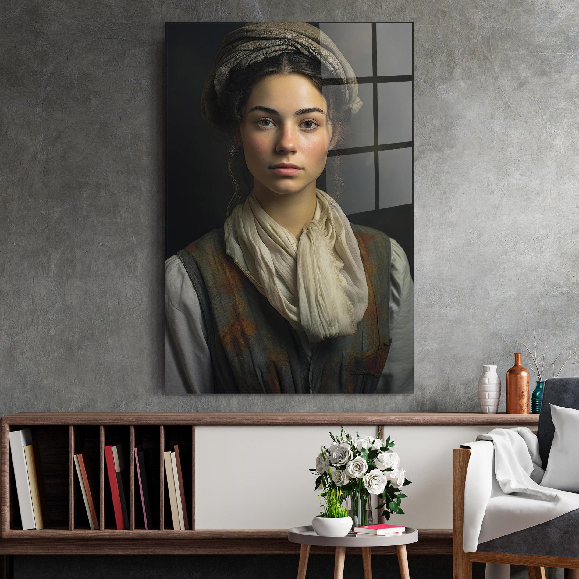 Glasbild Vintage Pink Lips mockup 2