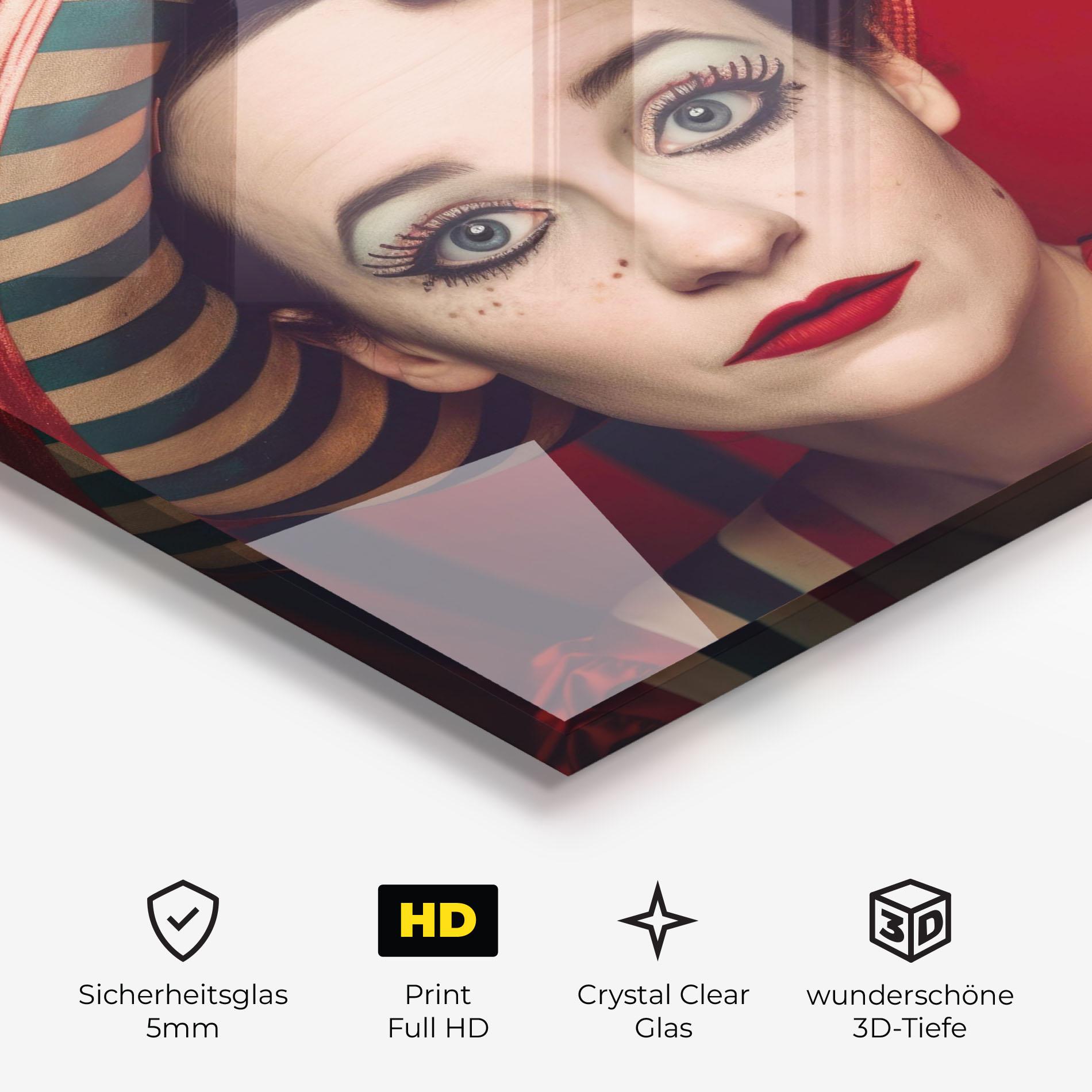 Glasbild Carnival Vintage Portrait mockup 3