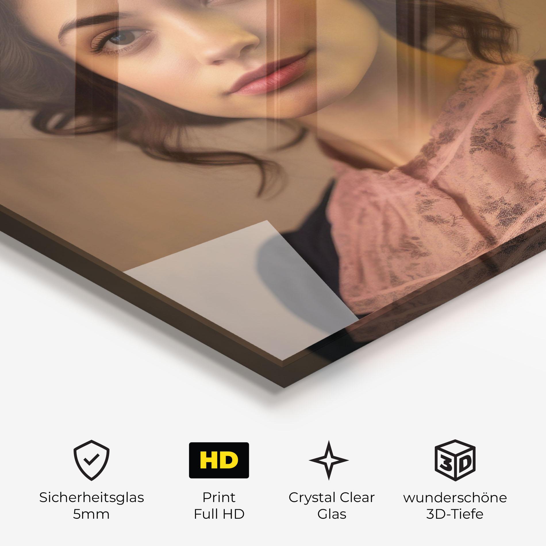 Glasbild Dark Blue Dress mockup 3