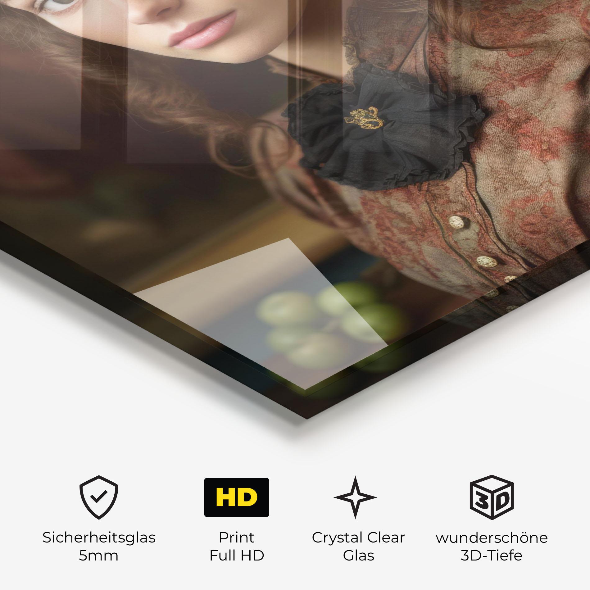 Glasbild Green Vintage Apple mockup 3