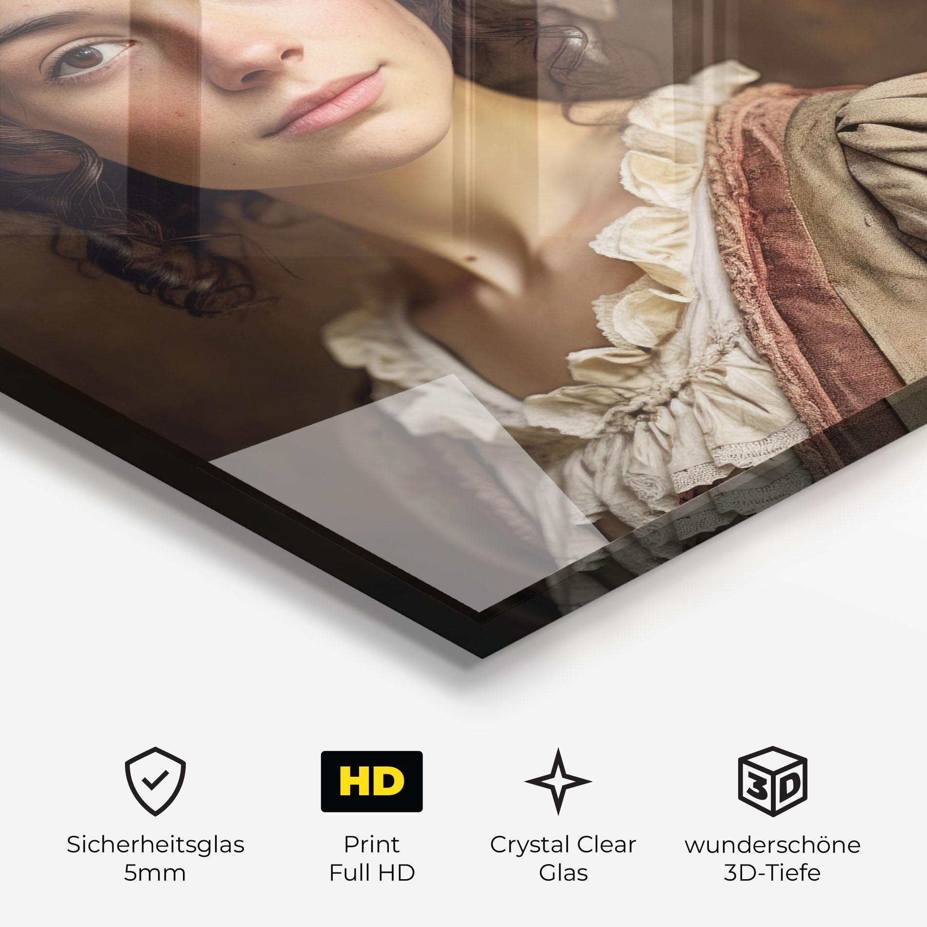 Glasbild Light Green Dress mockup 3