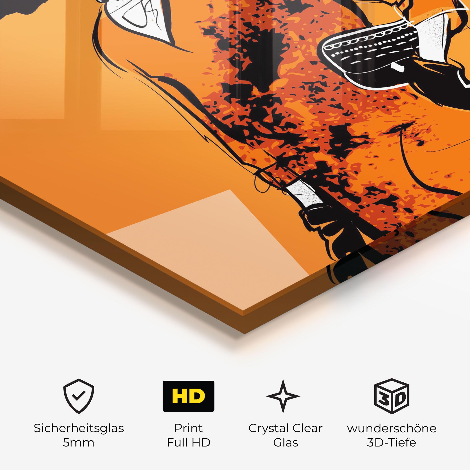 Glasbild Old Orange Dress mockup 3