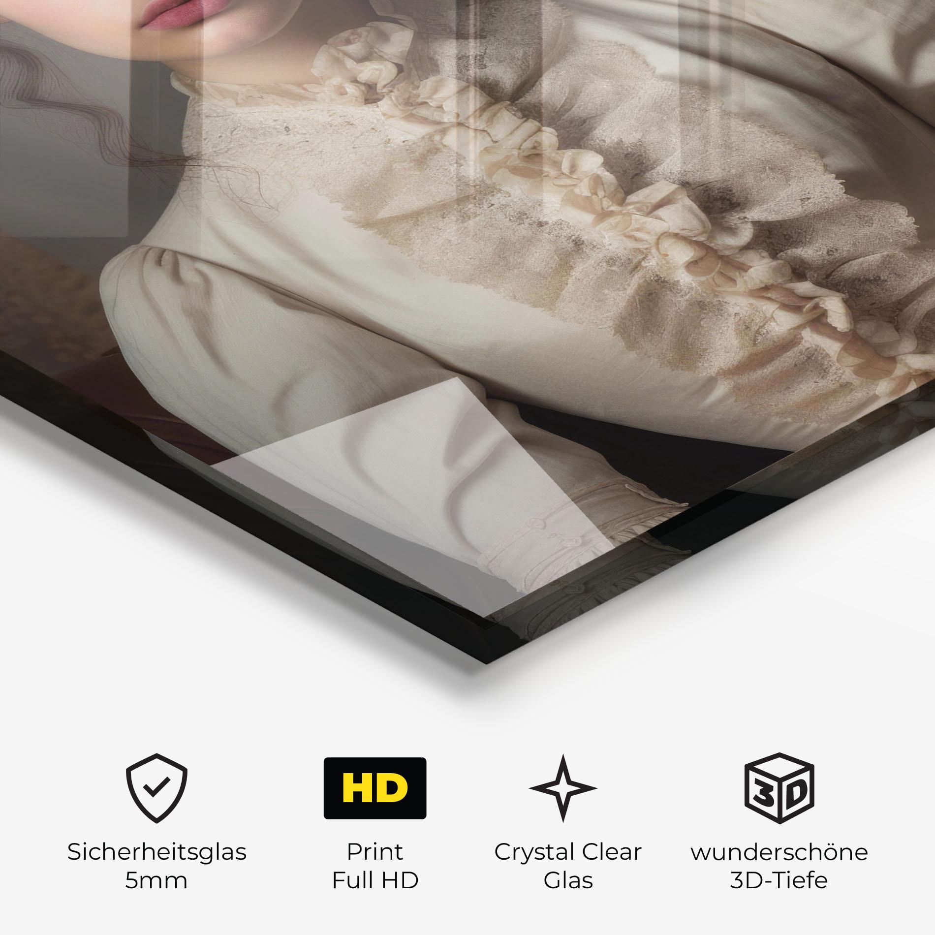 Glasbild Pretty Vintage Dress mockup 3