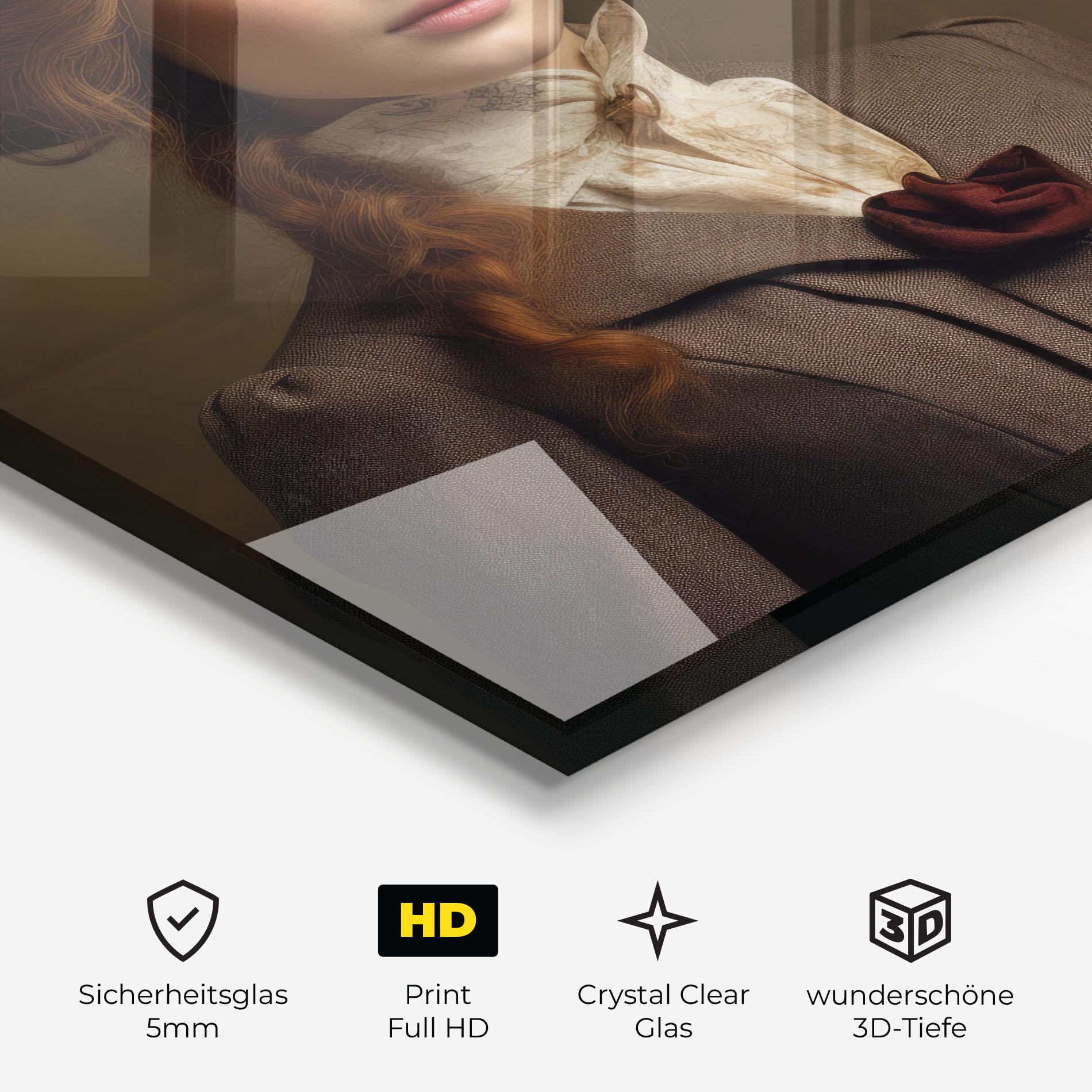 Glasbild Red Orange Hat mockup 3