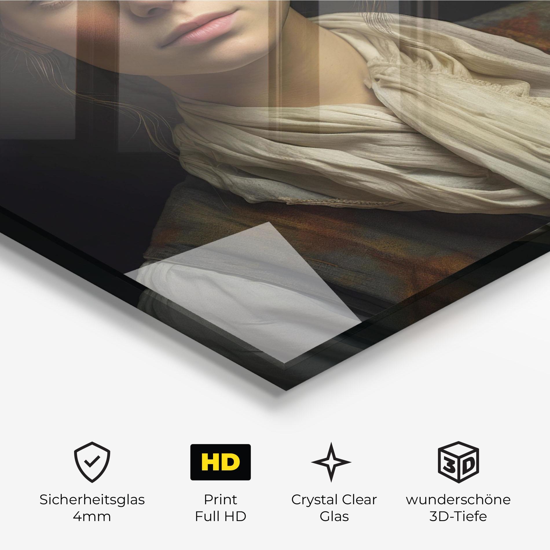 Glasbild Vintage Pink Lips mockup 3