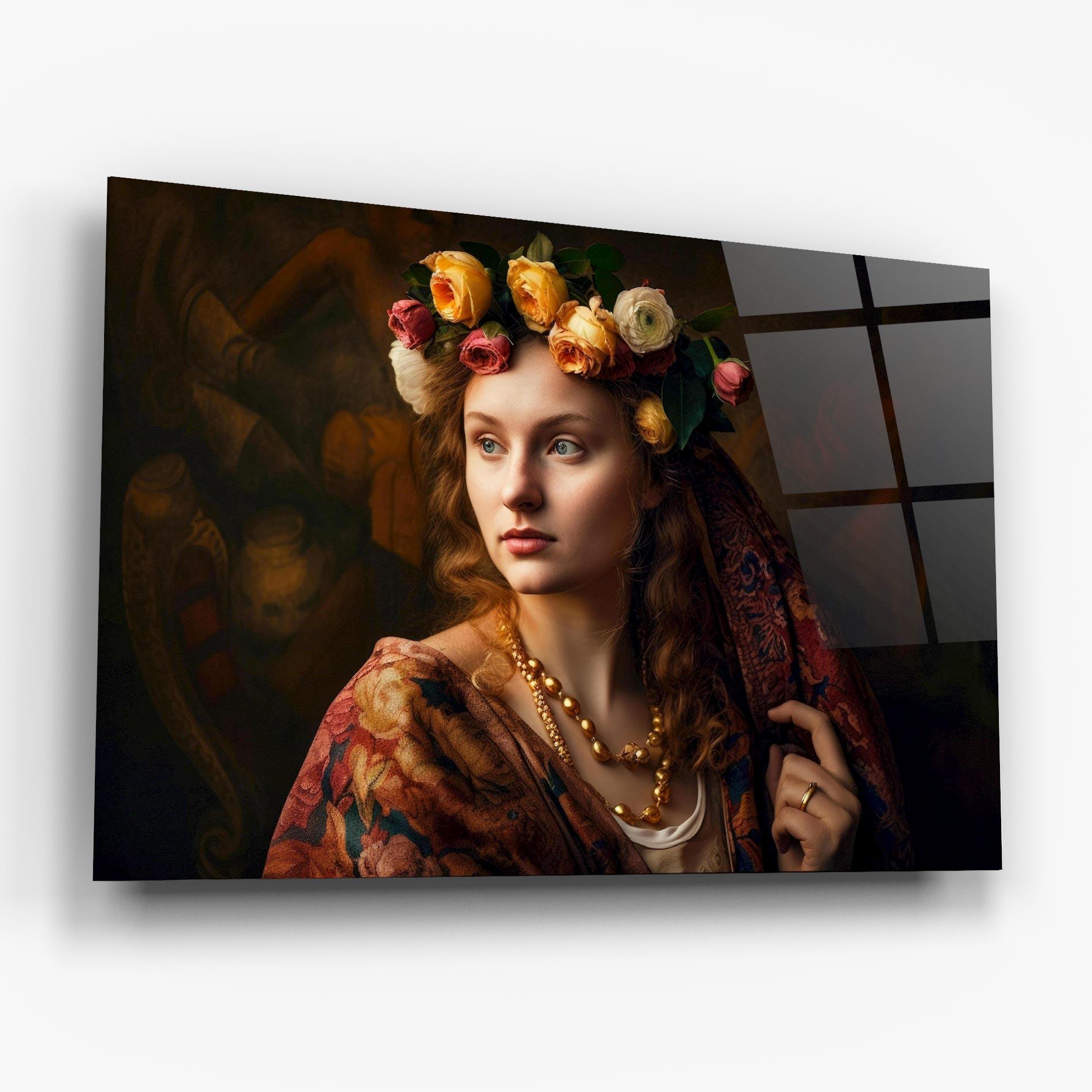 Glasbild Renaissance Woman mockup 6