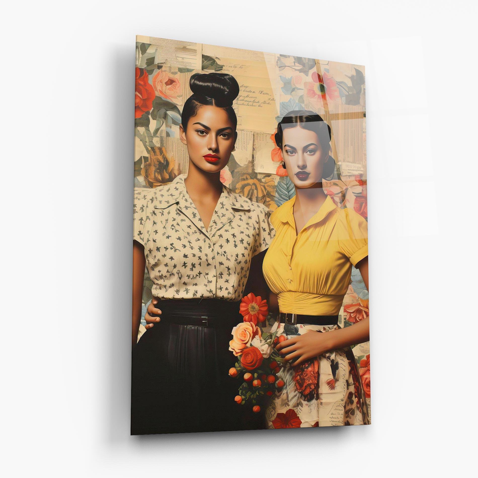 Glasbild Friendship Vintage Power mockup 6
