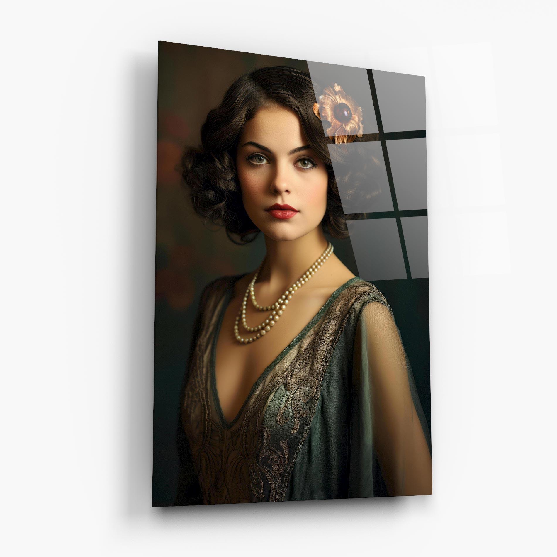 Glasbild Green Vintage Blouse mockup 6