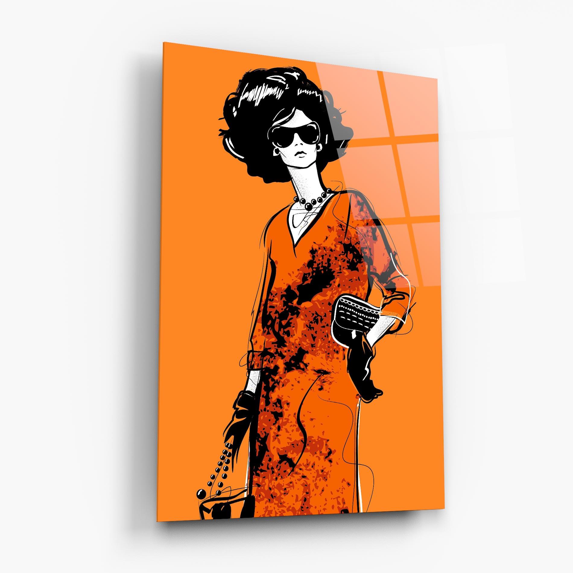 Glasbild Old Orange Dress mockup 6