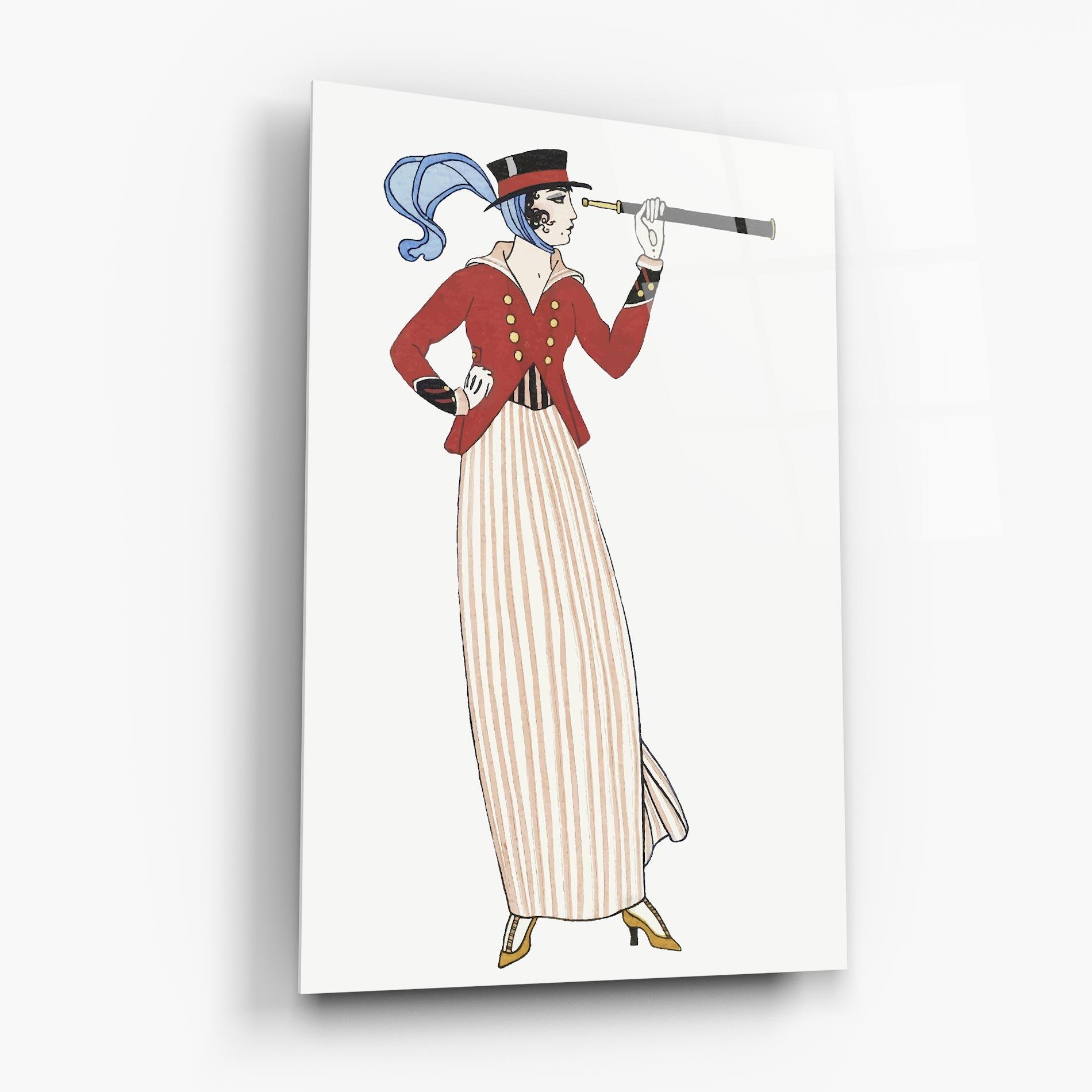 Glasbild Old Vintage Drawing mockup 6