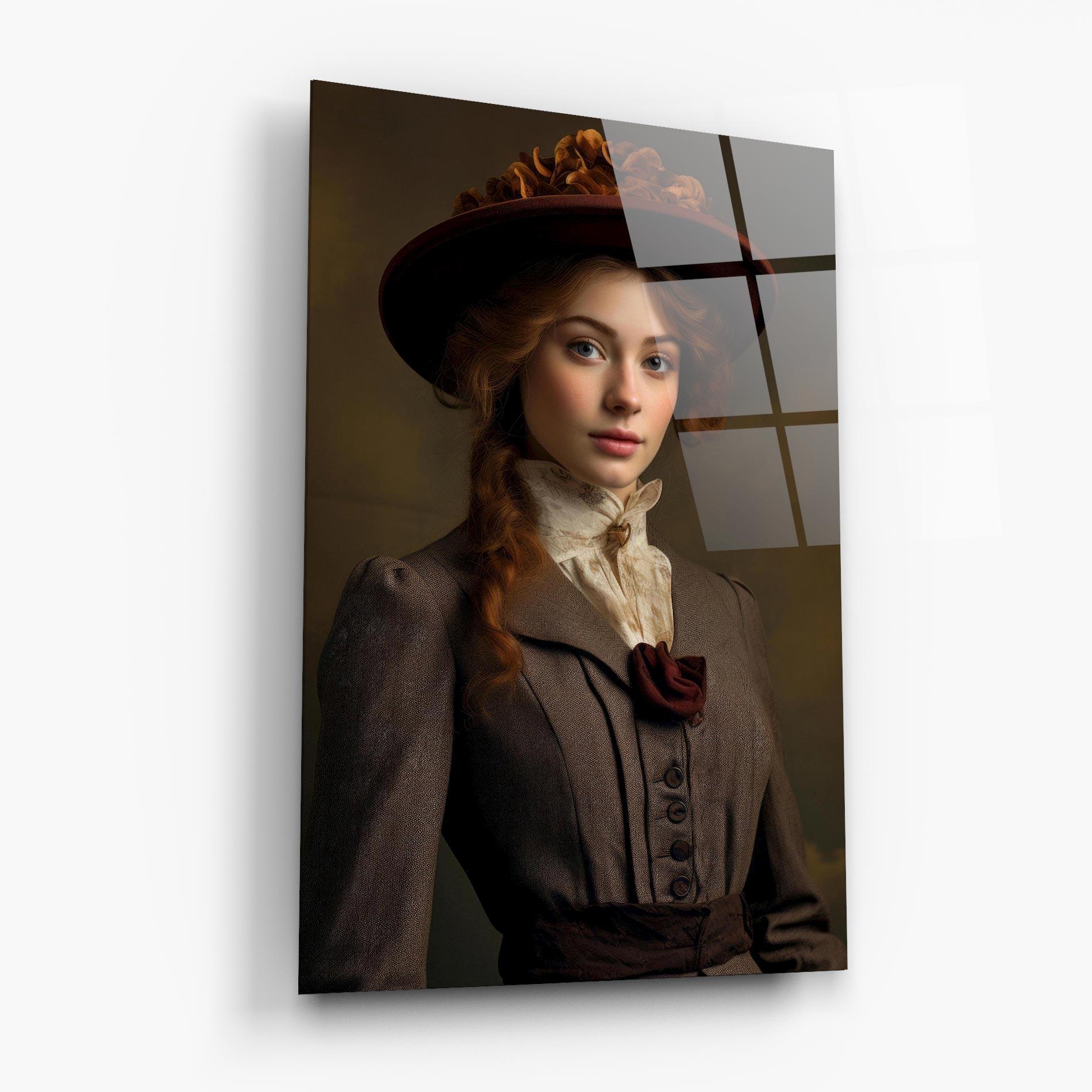 Glasbild Red Orange Hat mockup 6