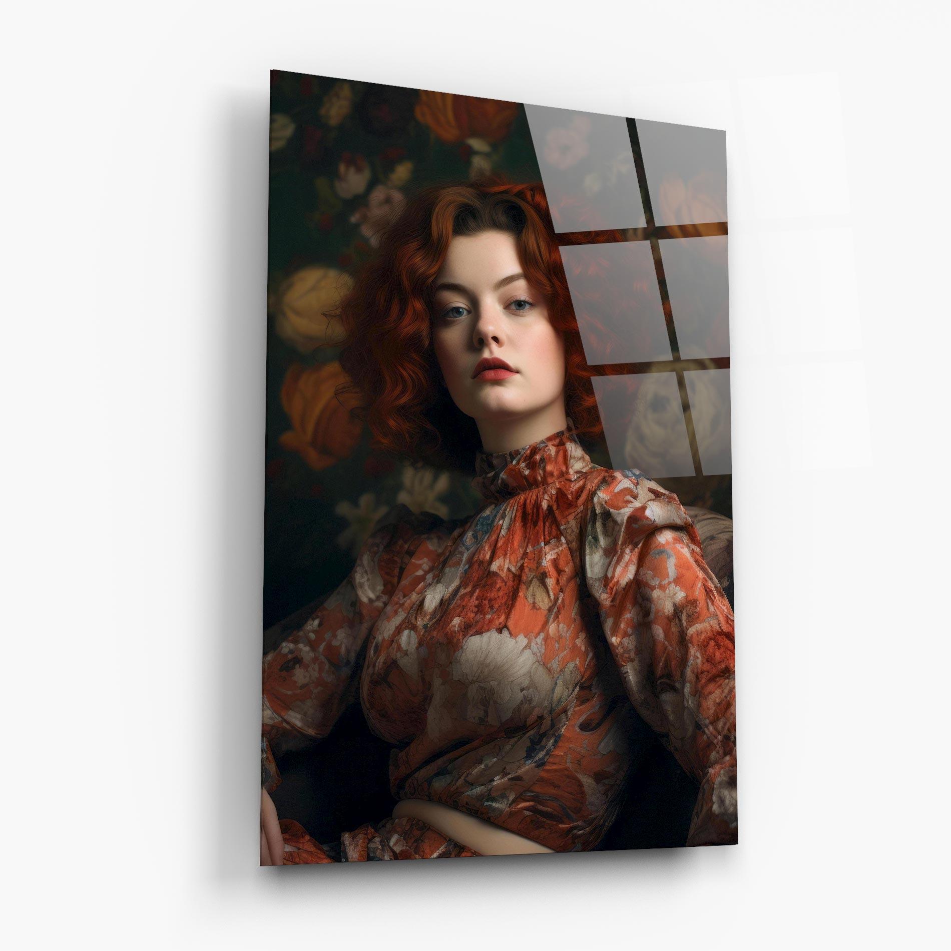 Glasbild Red Vintage Hair mockup 6