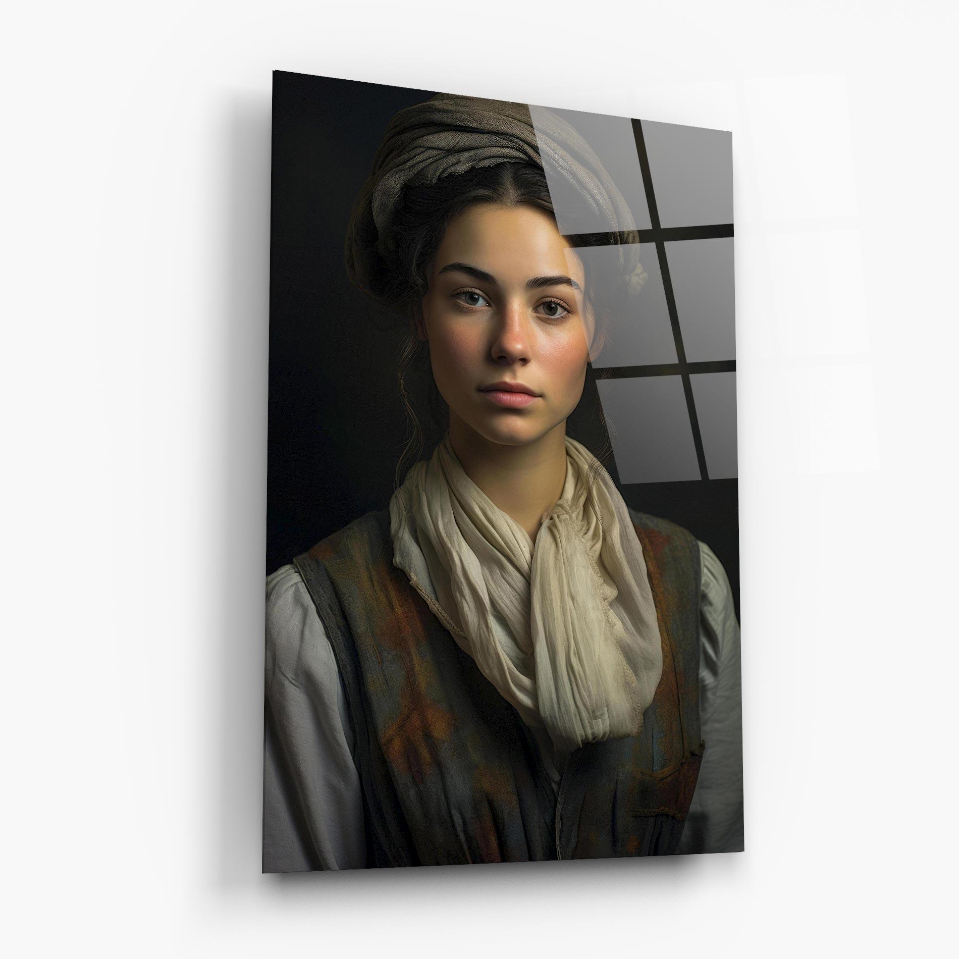 Glasbild Vintage Pink Lips mockup 6