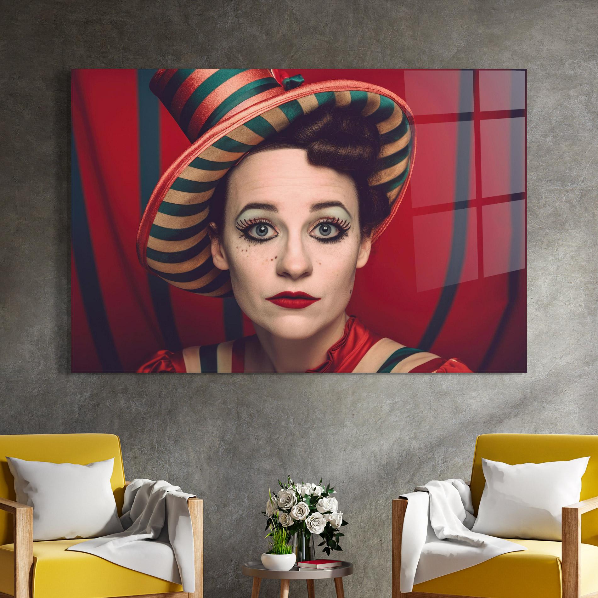 Glasbild Carnival Vintage Portrait mockup 4