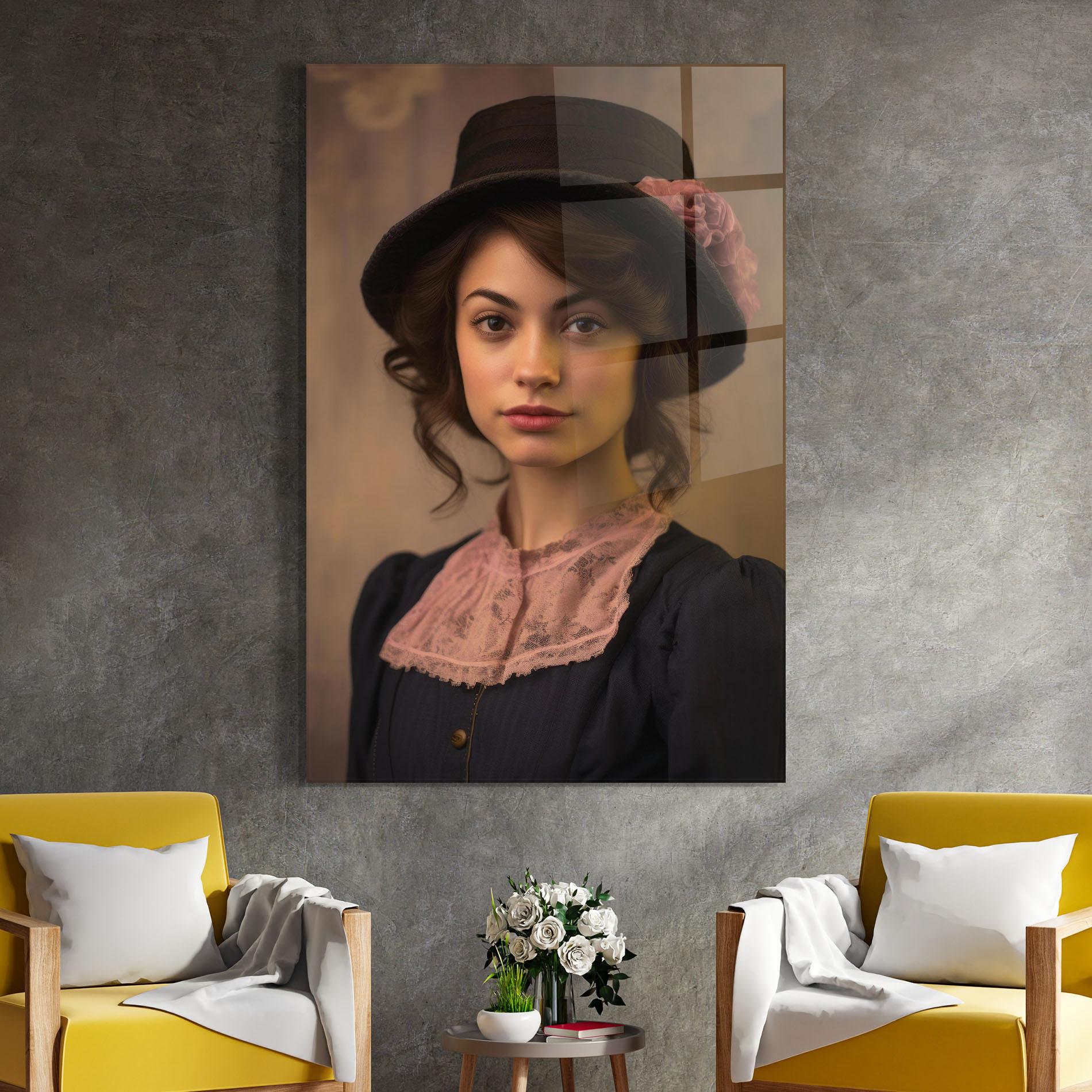 Glasbild Dark Blue Dress mockup 4