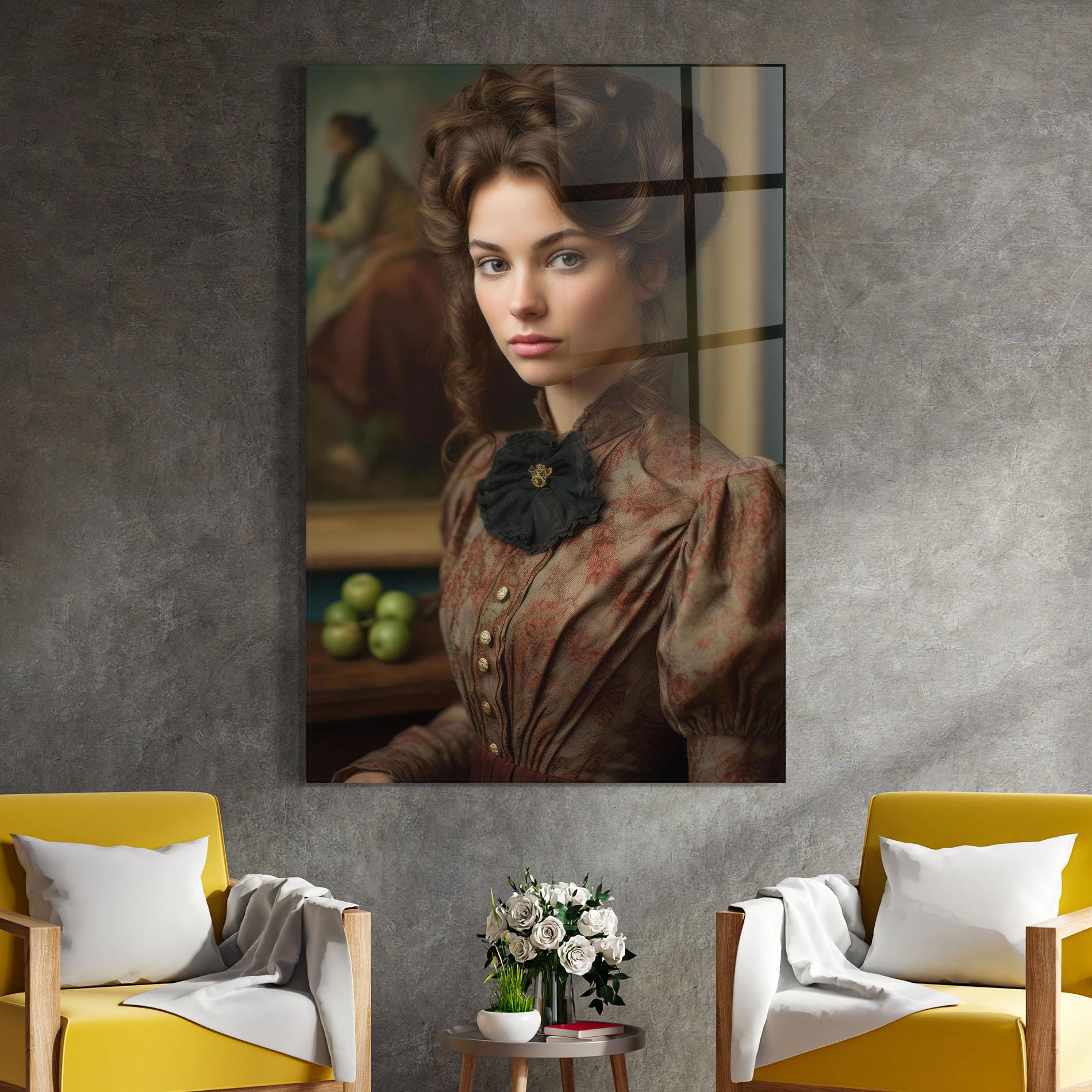 Glasbild Green Vintage Apple mockup 4