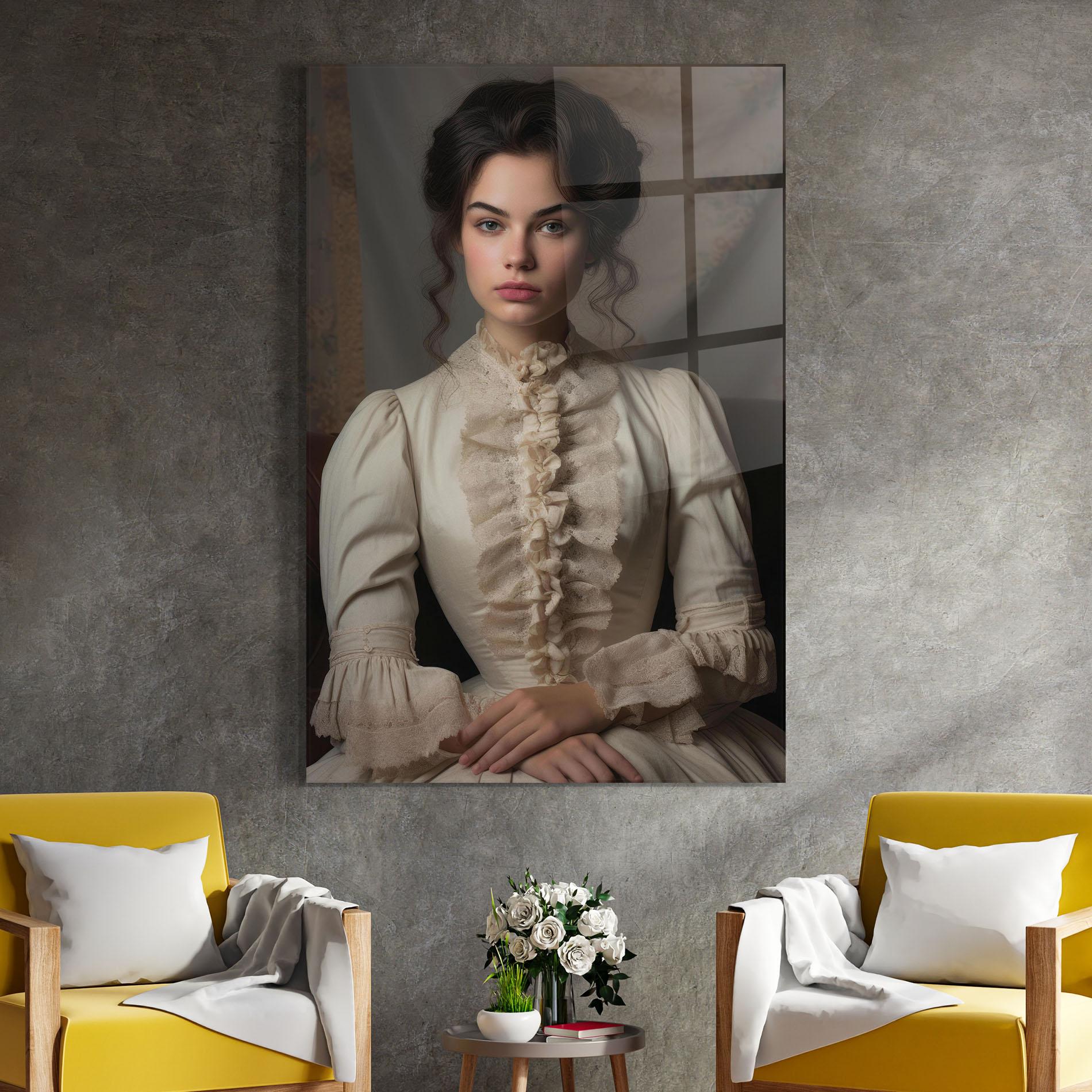 Glasbild Pretty Vintage Dress mockup 4