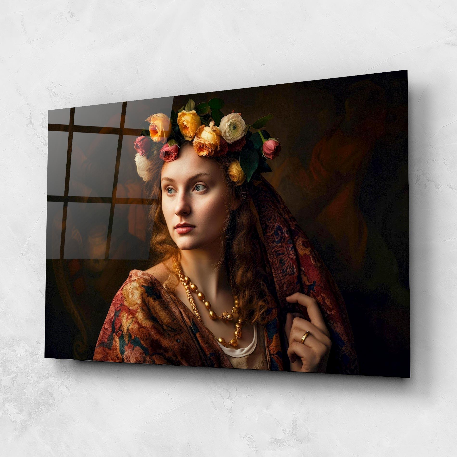 Glasbild Renaissance Woman mockup 1
