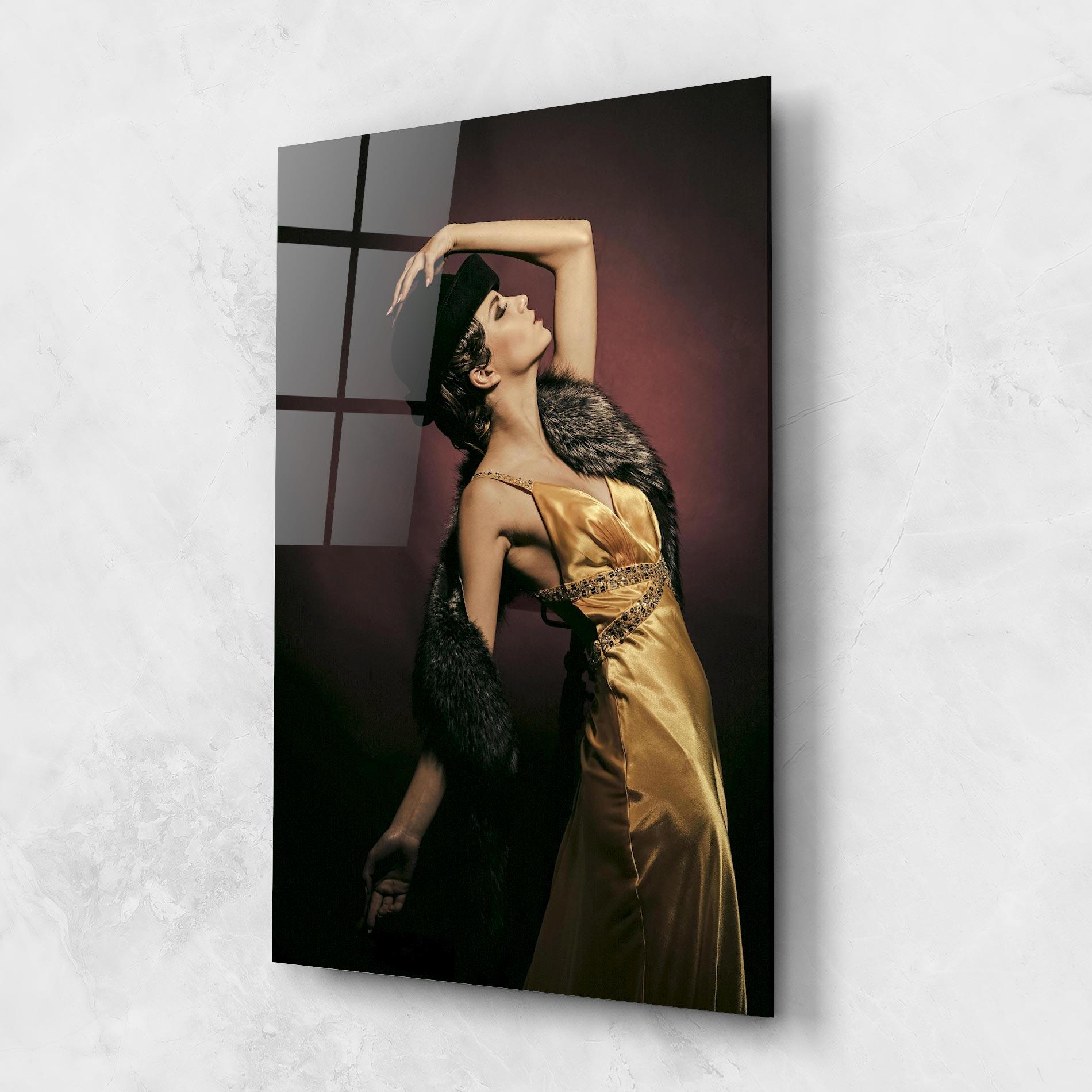 Glasbild Dancing Vintage Clothes mockup 1