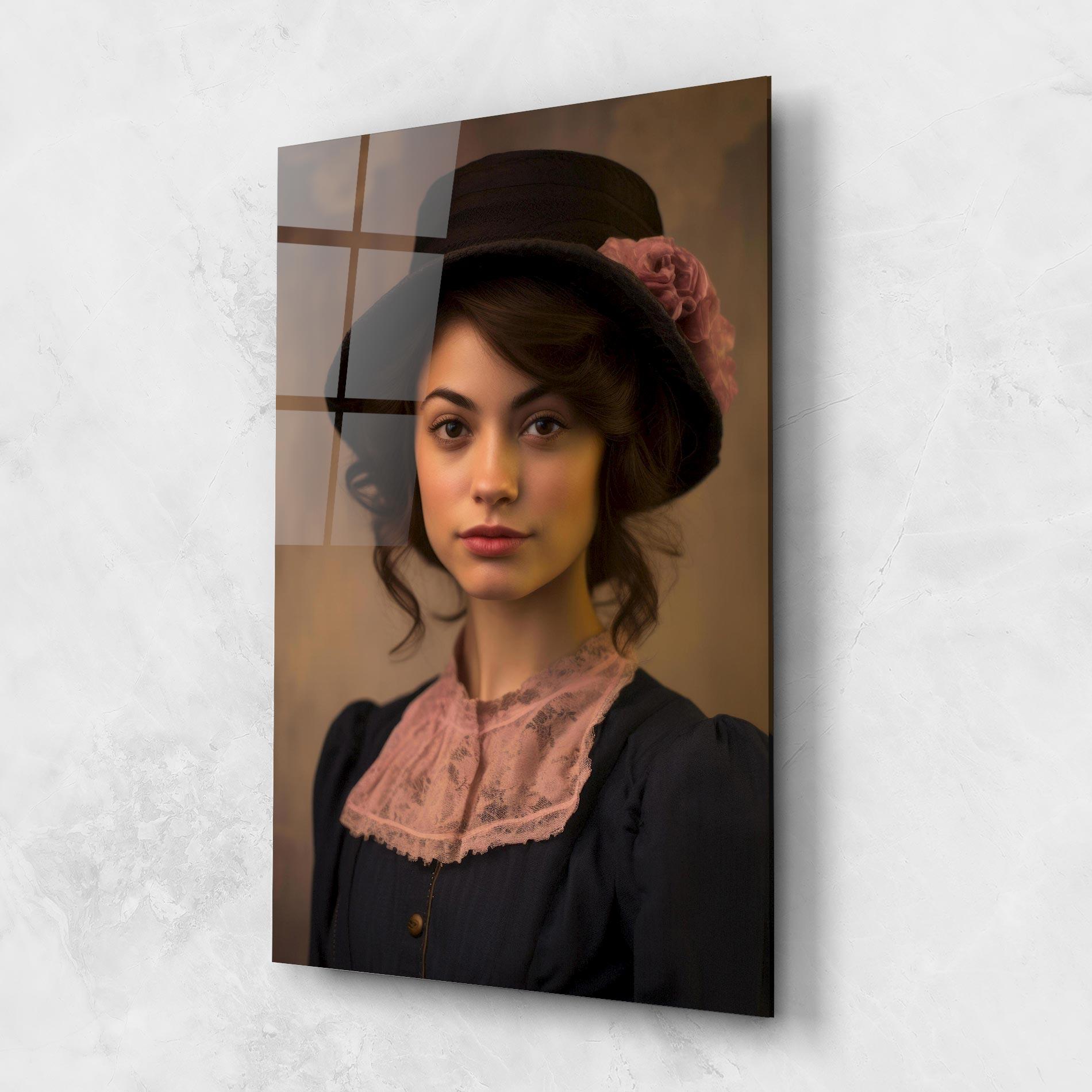 Glasbild Dark Blue Dress mockup 1