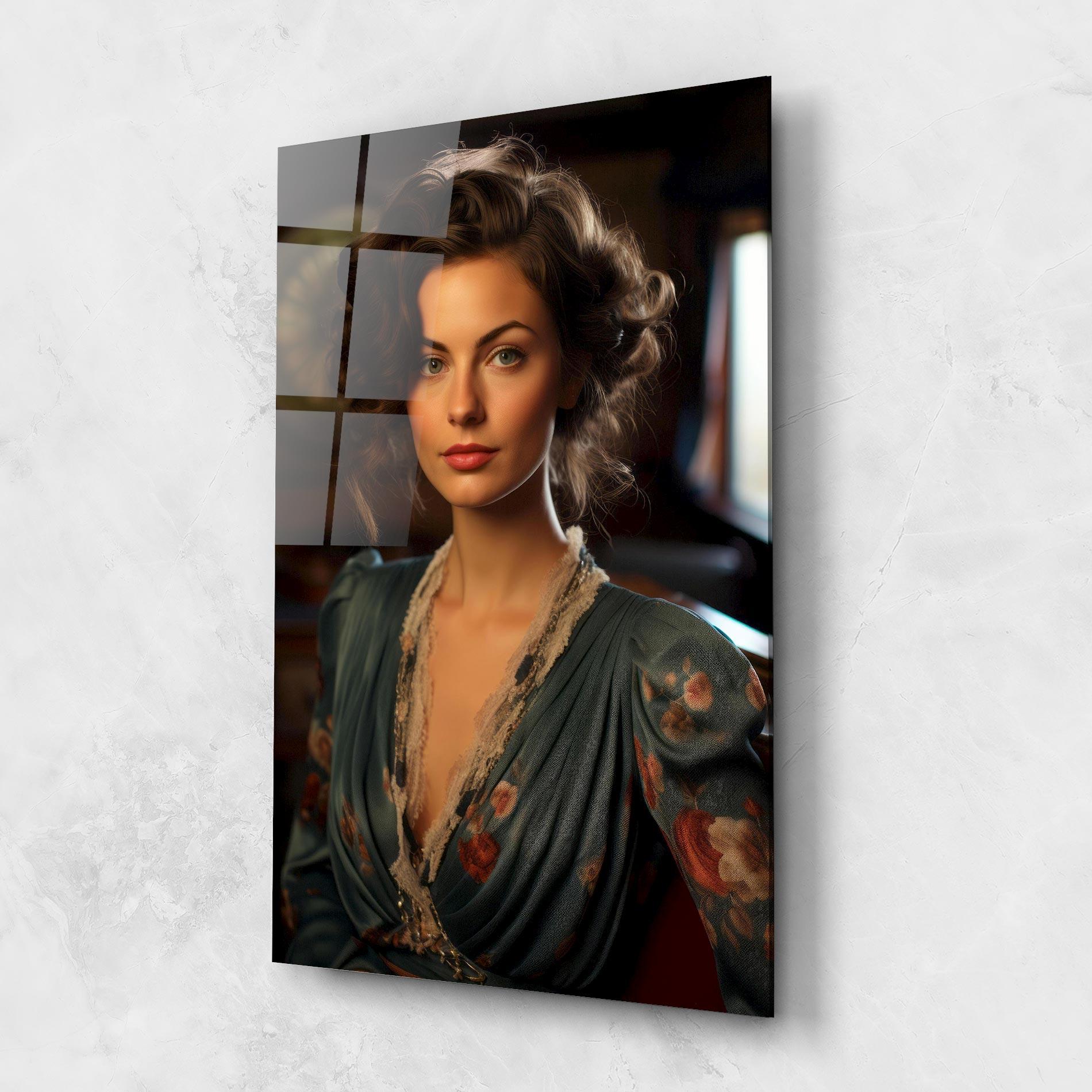 Glasbild Pink Flowers Dress mockup 1