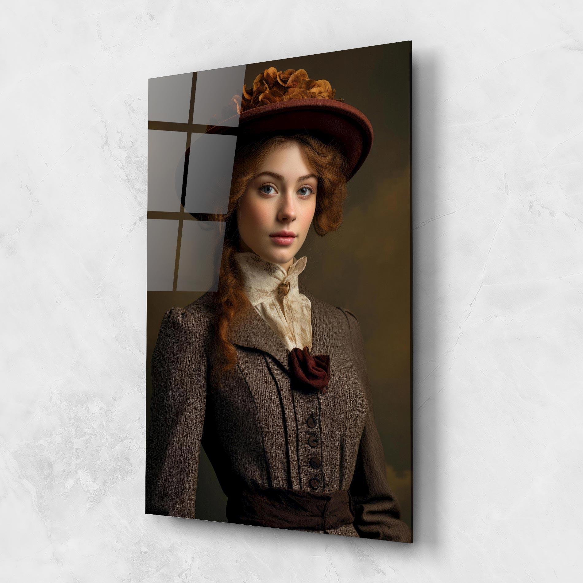 Glasbild Red Orange Hat mockup 1