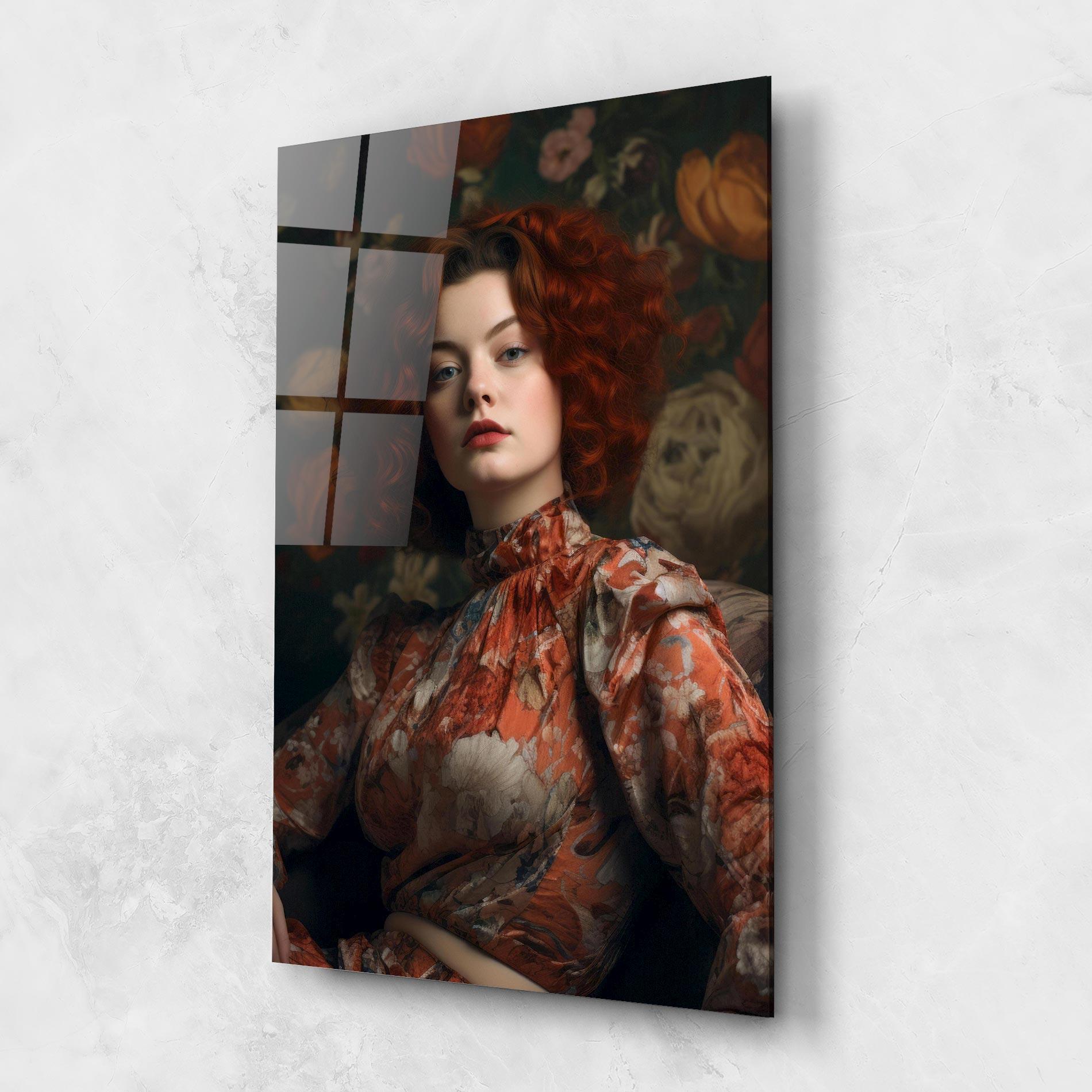 Glasbild Red Vintage Hair mockup 1