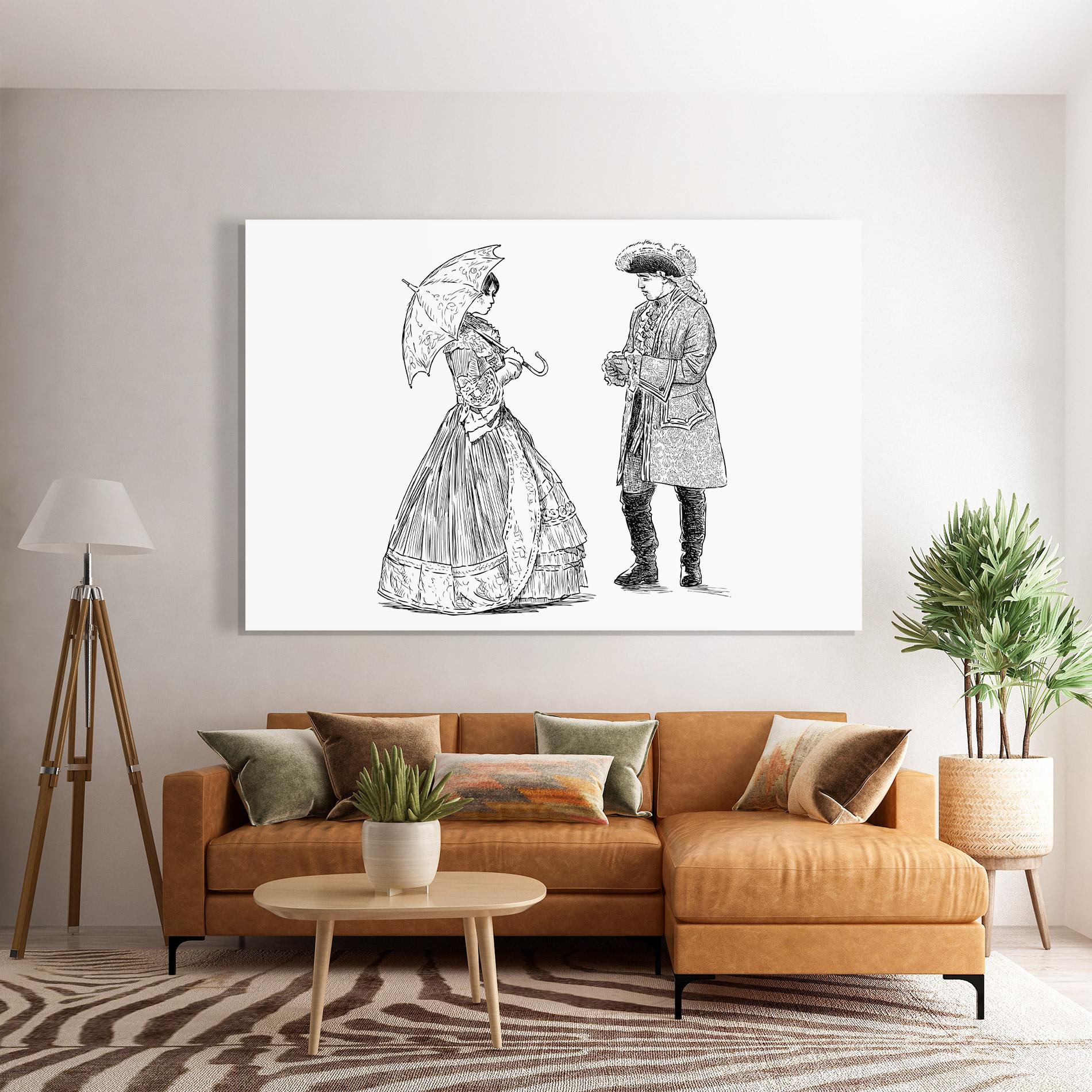 Glasbild Century Couple mockup 7
