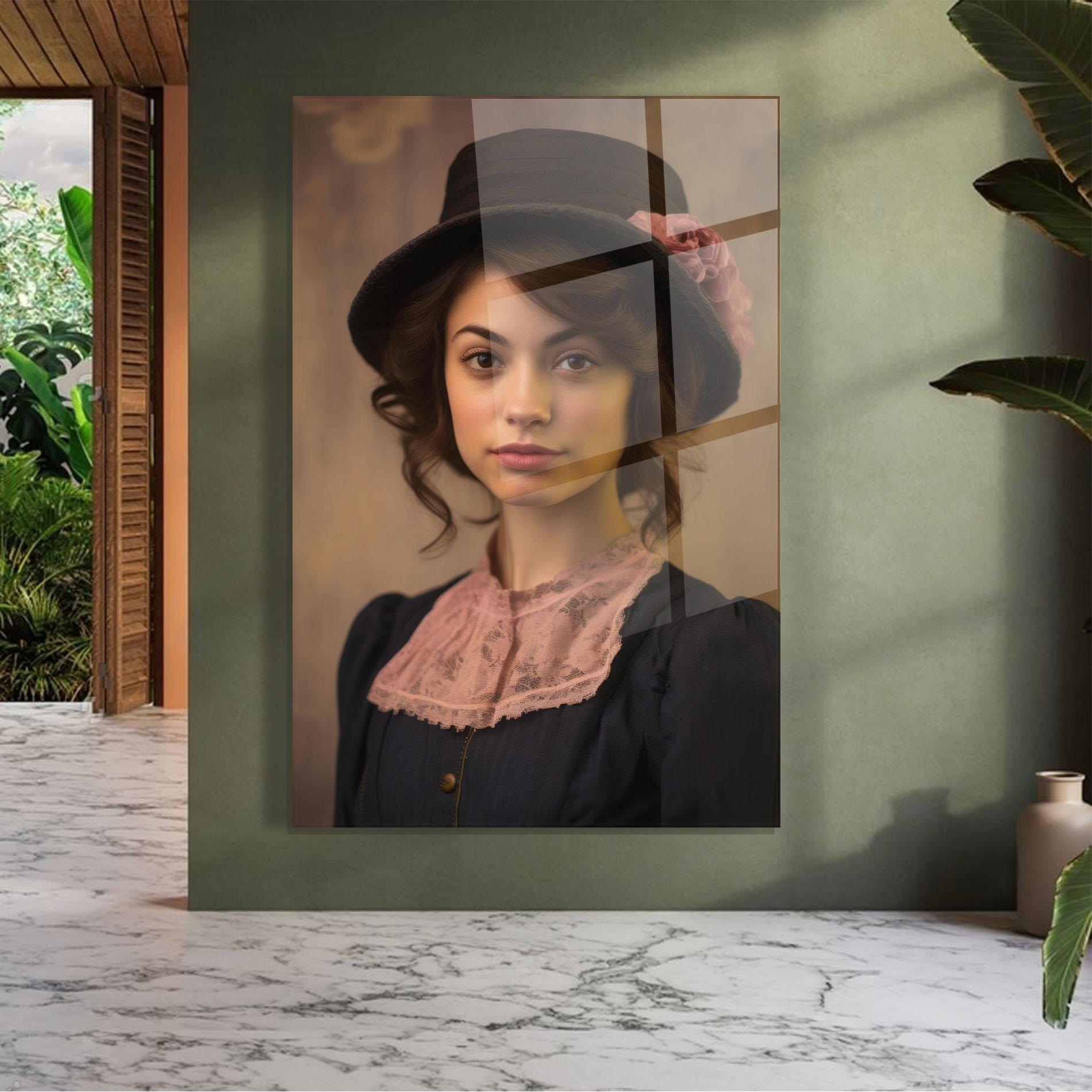 Glasbild Dark Blue Dress mockup 7